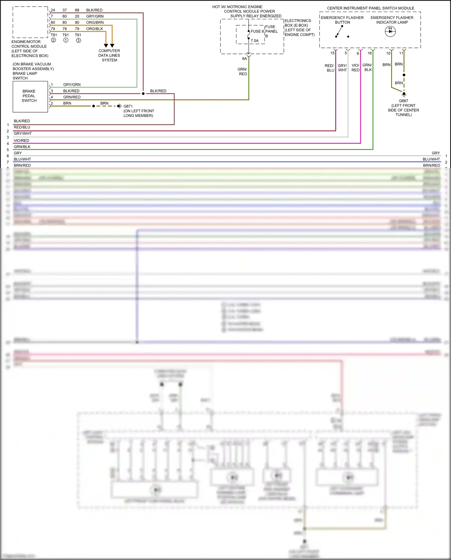 Audi RS3 8V facelift (2017-2021) computer data lines system wiring diagram  (75 of 100)