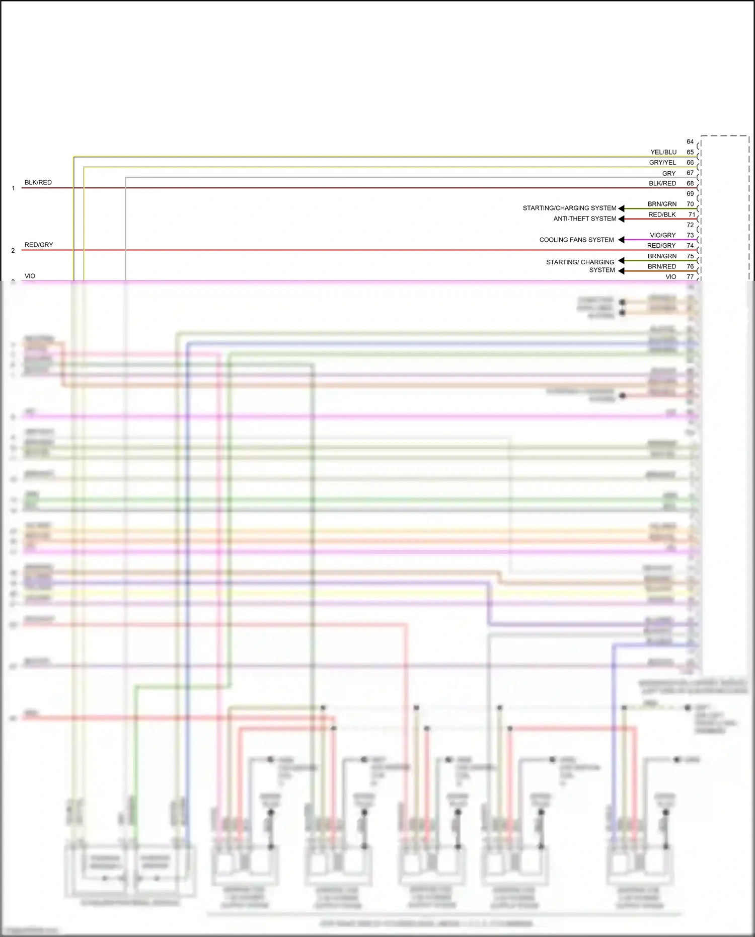 Audi RS3 8V facelift (2017-2021) computer data lines system wiring diagram  (100 of 100)