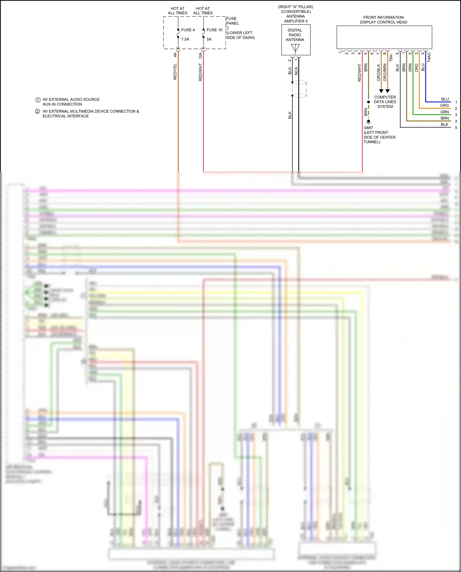 Audi RS3 8V facelift (2017-2021) computer data lines system wiring diagram  (67 of 100)