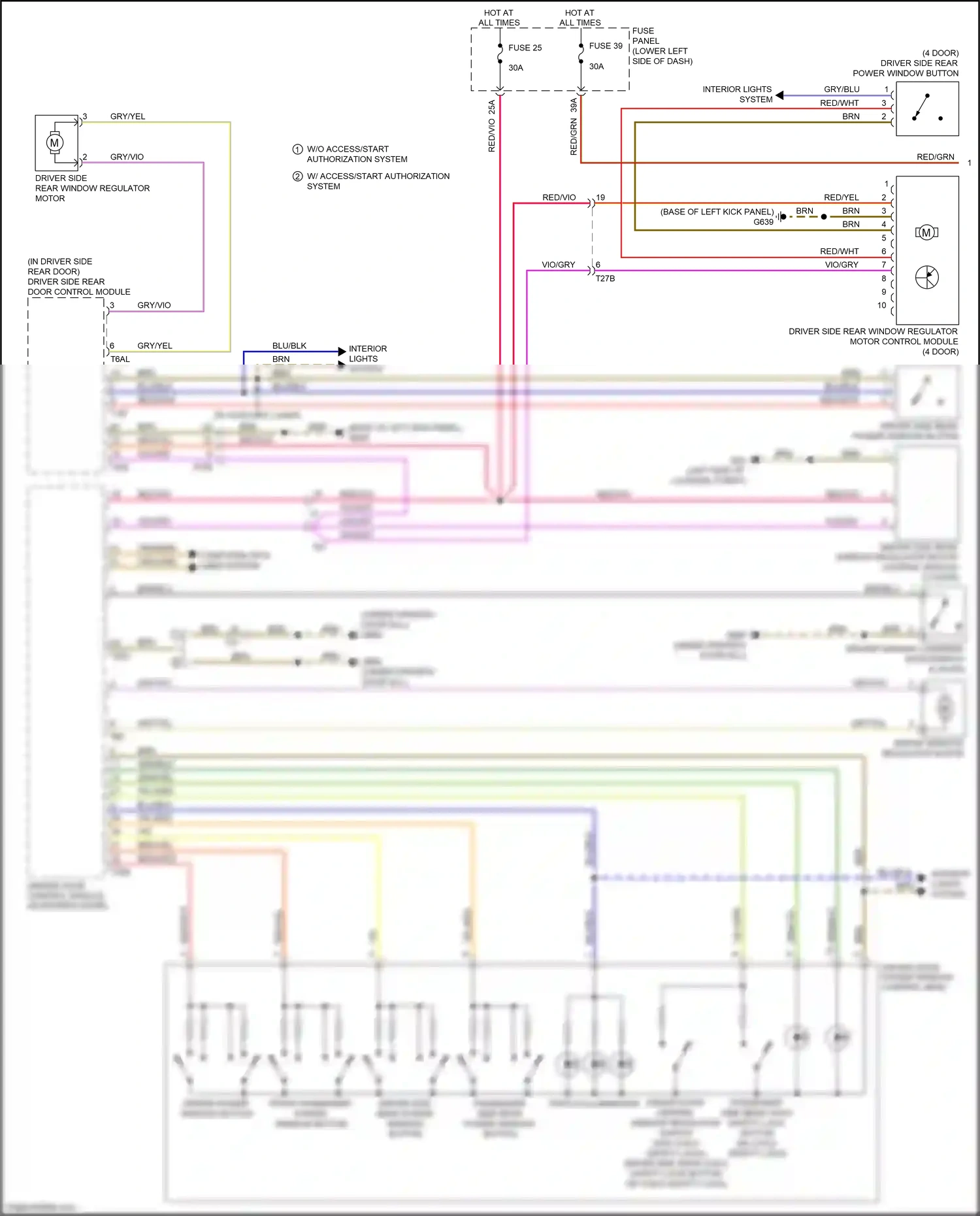 Audi RS3 8V facelift (2017-2021) driver door control module wiring diagram  (9 of 13)
