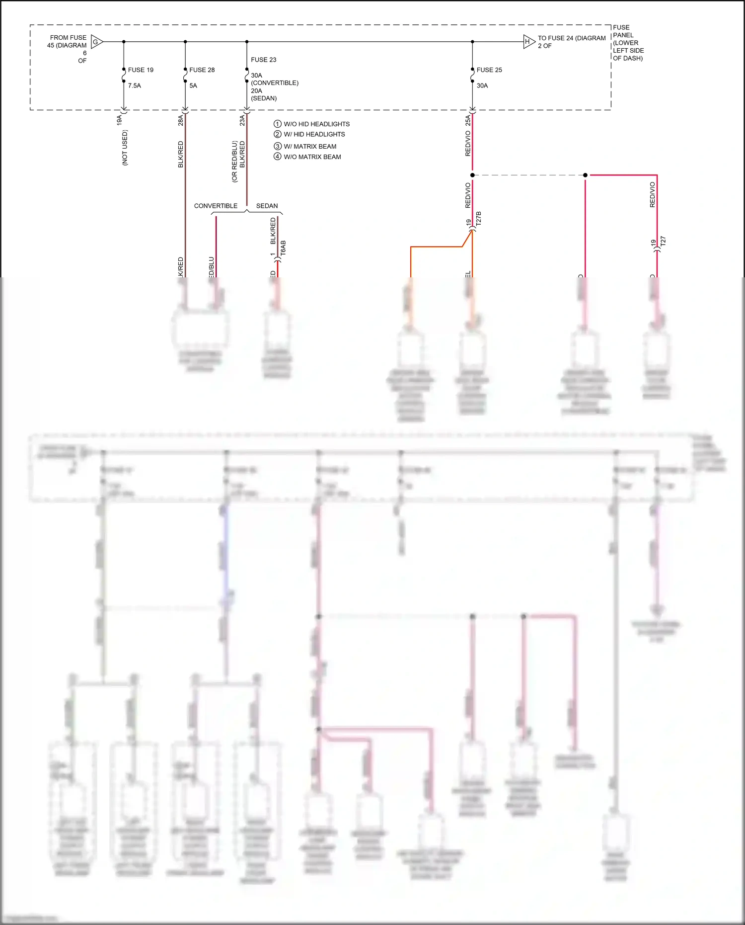 Audi RS3 8V facelift (2017-2021) driver door control module wiring diagram  (7 of 13)