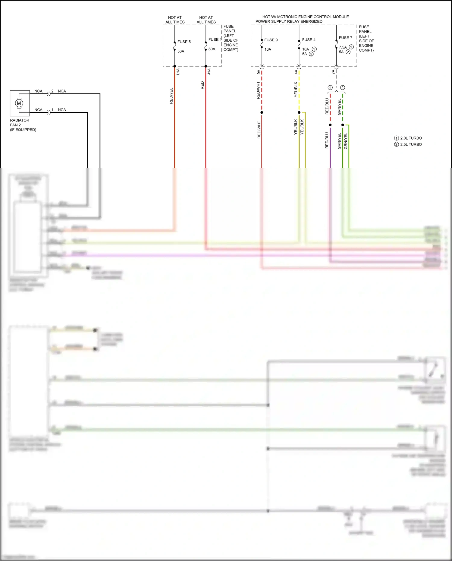 Audi RS3 8V facelift (2017-2021) engine coolant level warning switch wiring diagram  (1 of 4)