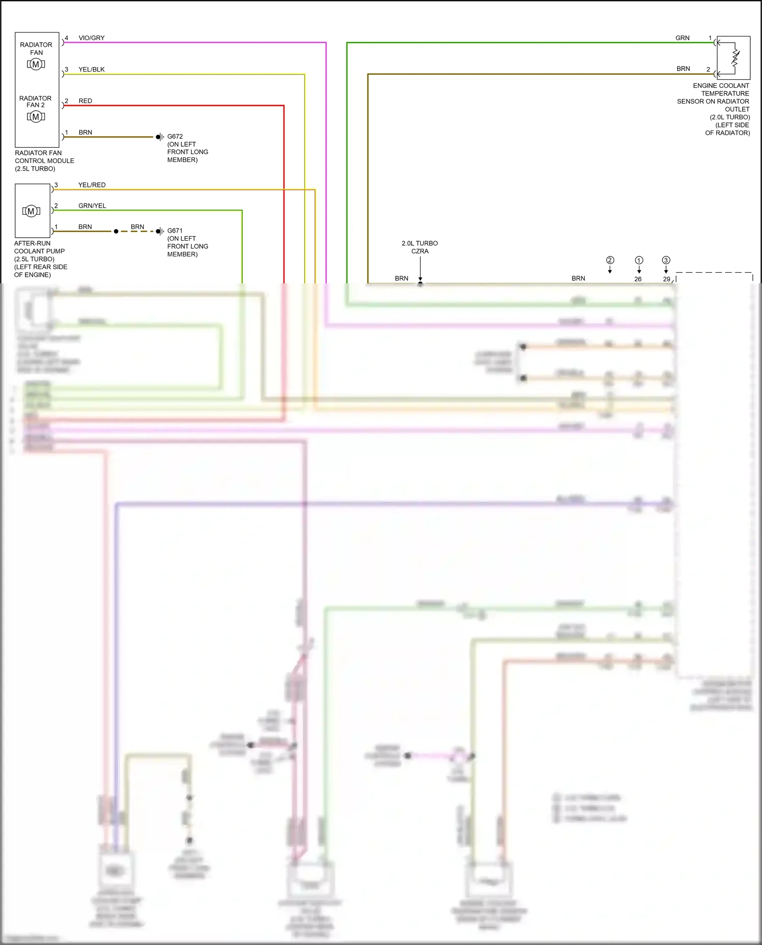 Audi RS3 8V facelift (2017-2021) engine coolant temperature sensor wiring diagram  (2 of 3)