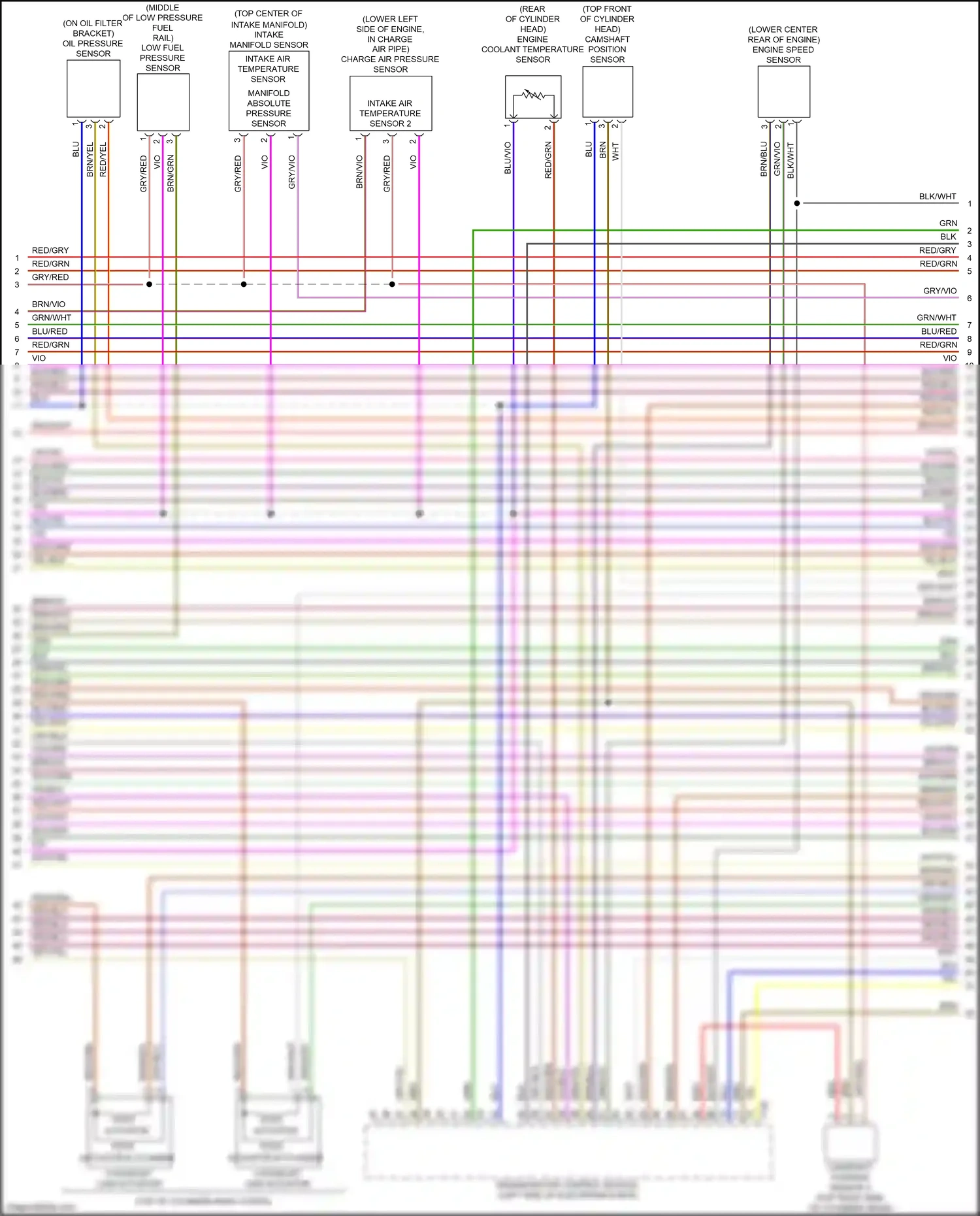 Audi RS3 8V facelift (2017-2021) engine speed sensor wiring diagram  (2 of 2)