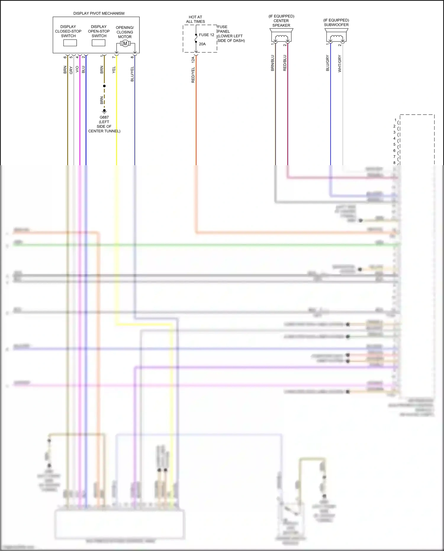 Audi RS3 8V facelift (2017-2021) information electronics control module 1 wiring diagram  (17 of 26)