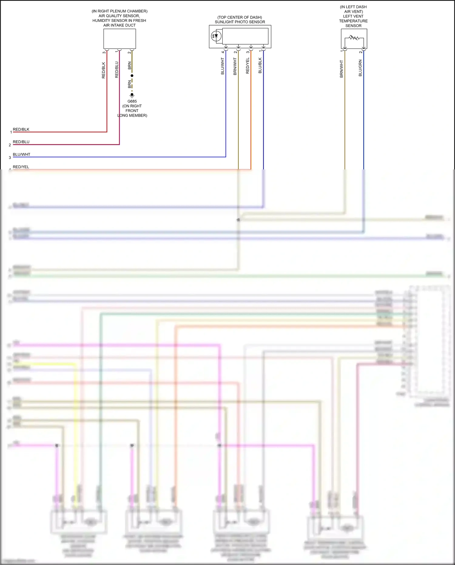 Audi RS3 8V facelift (2017-2021) left vent temperature sensor wiring diagram  (1 of 1)