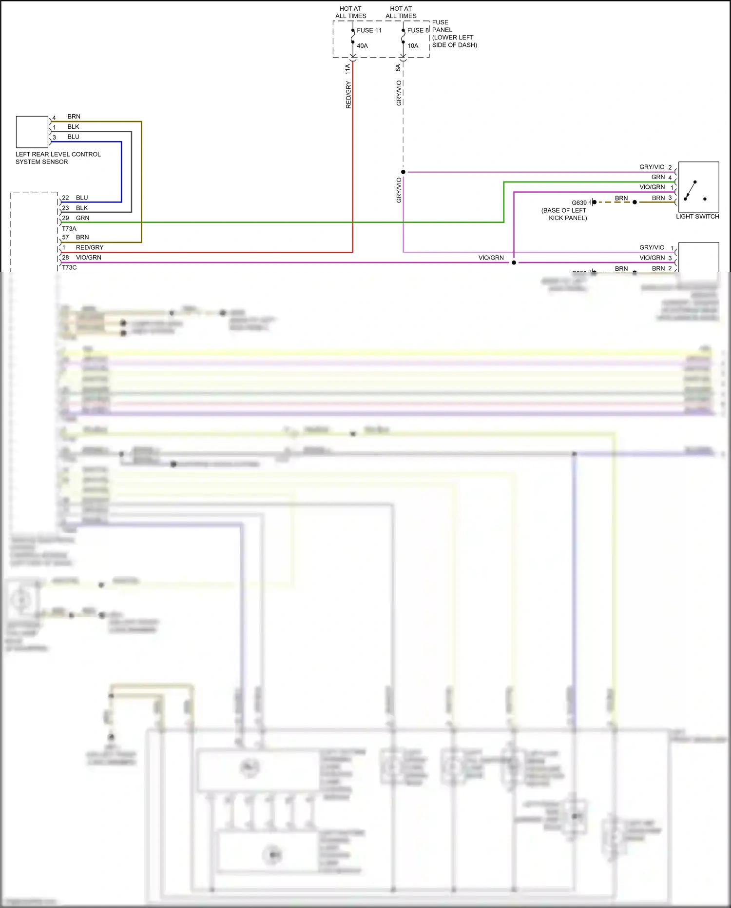 Audi RS3 8V facelift (2017-2021) light switch wiring diagram  (5 of 11)