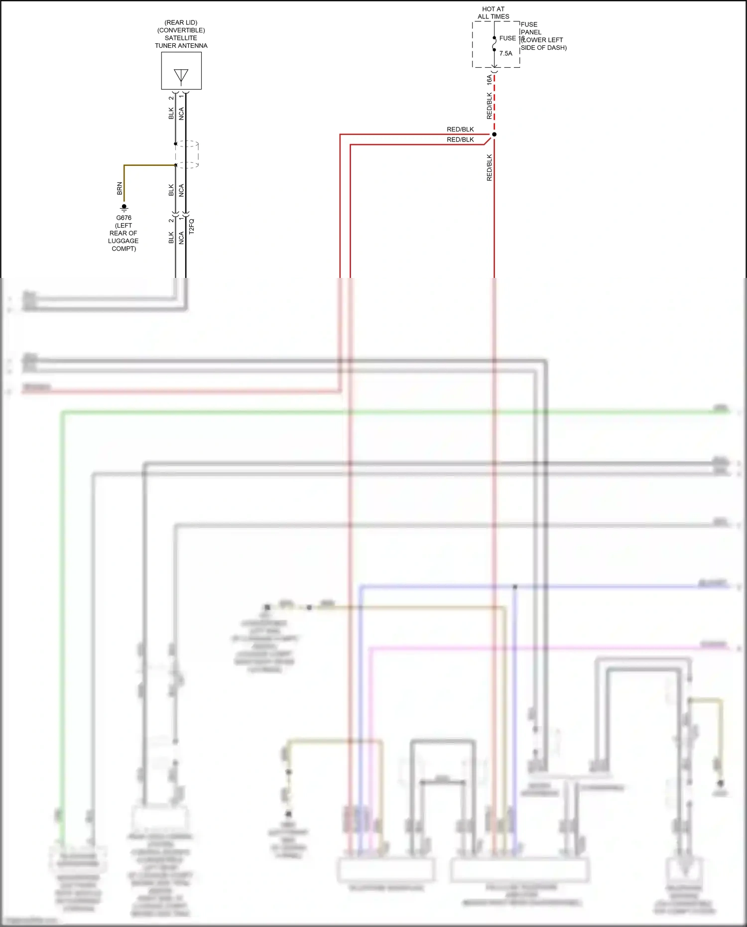 Audi RS3 8V facelift (2017-2021) rear view camera system control module wiring diagram  (5 of 8)