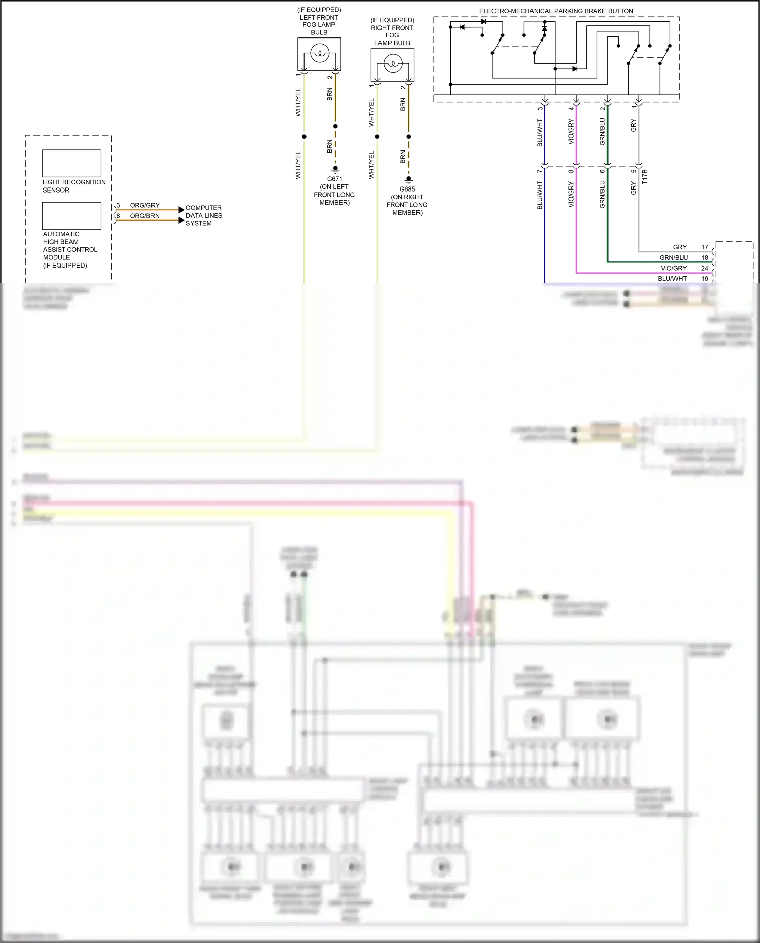 Audi RS3 8V facelift (2017-2021) right light control module wiring diagram  (3 of 3)