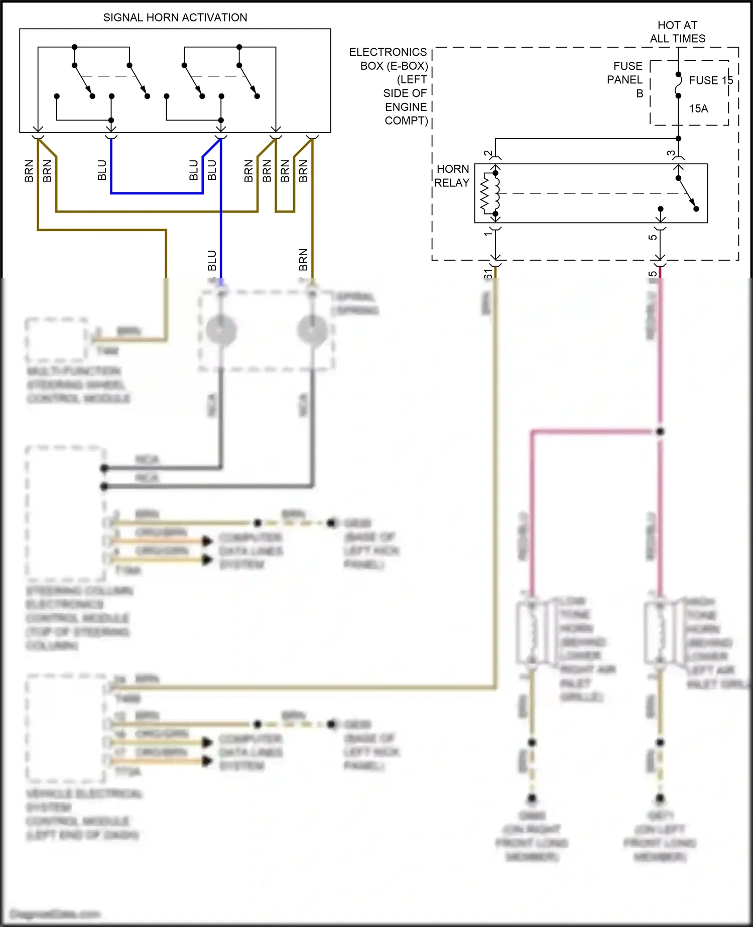 Audi RS3 8V facelift (2017-2021) steering column electronics control module wiring diagram  (13 of 15)