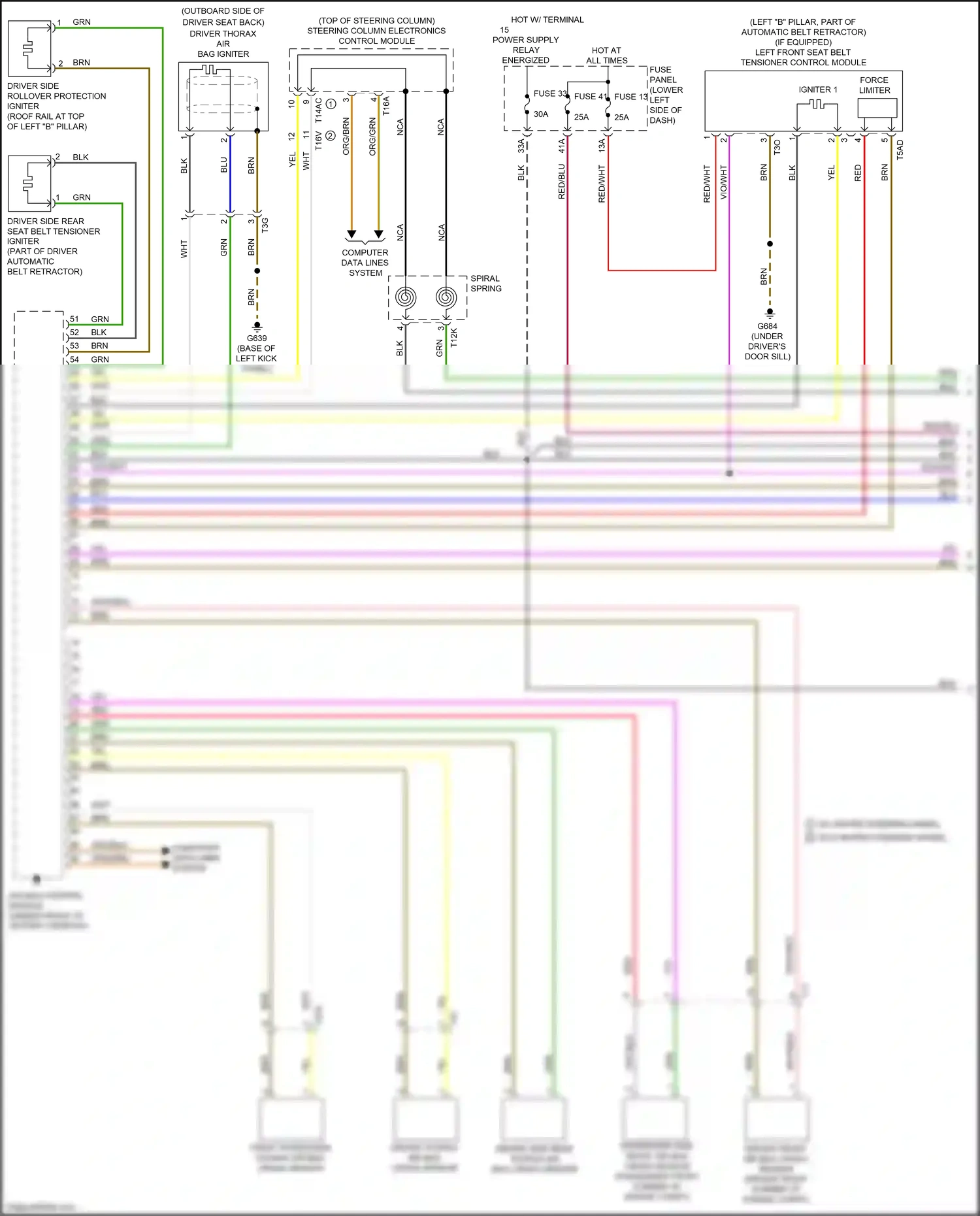 Audi RS3 8V facelift (2017-2021) steering column electronics control module wiring diagram  (9 of 15)