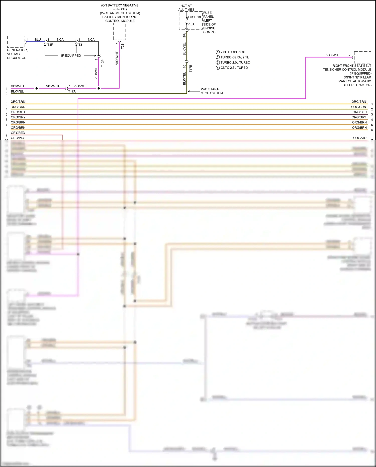 Audi RS3 8V facelift (2017-2021) structure borne sound control module wiring diagram  (1 of 3)
