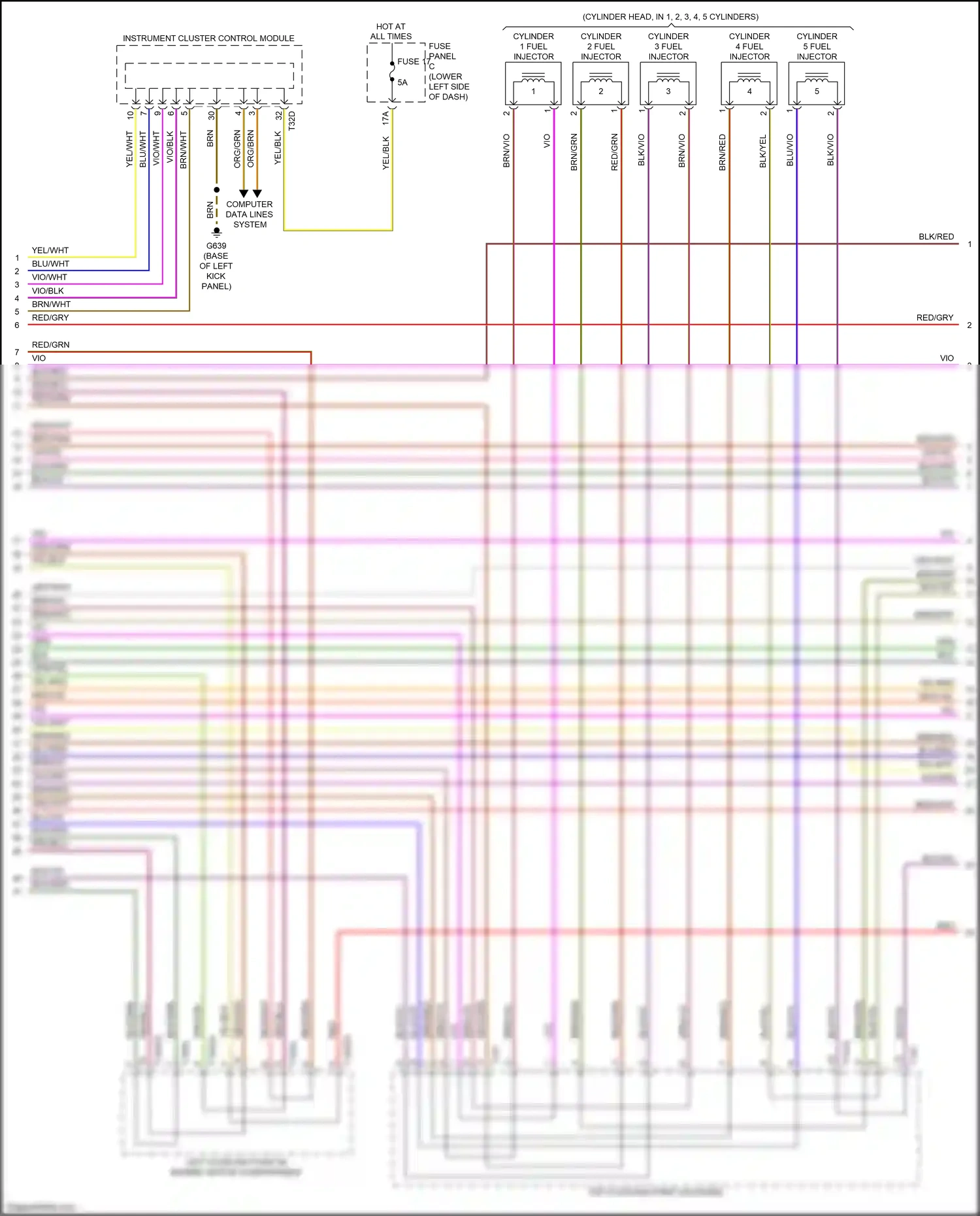 Audi RS3 8V facelift (2017-2021) top coupling point on engine wiring diagram  (4 of 4)