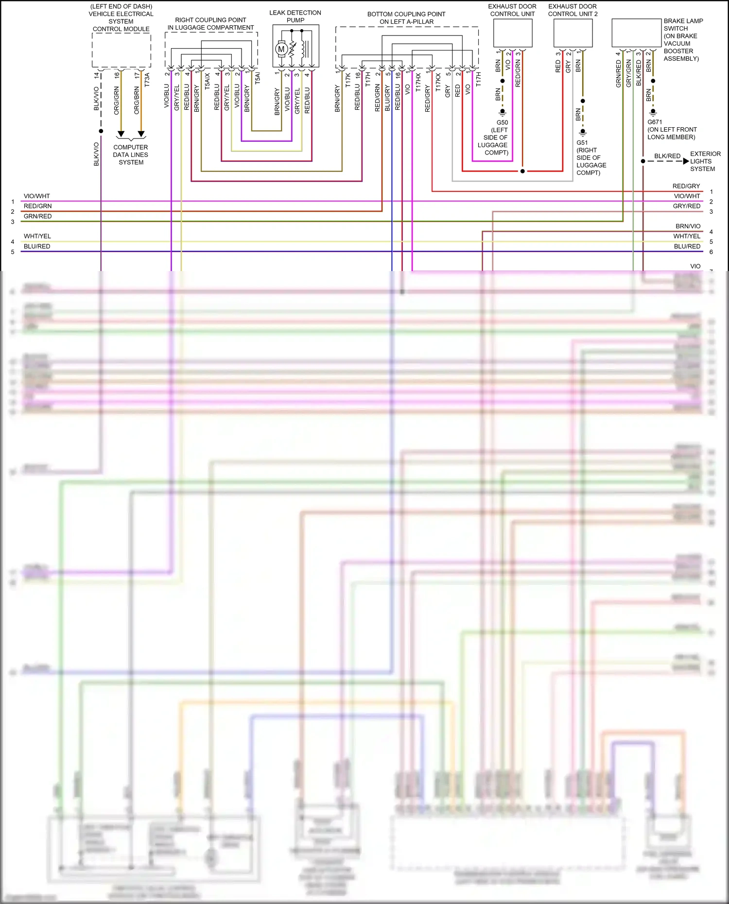 Audi RS3 8V facelift (2017-2021) vehicle electrical system control module wiring diagram  (39 of 39)
