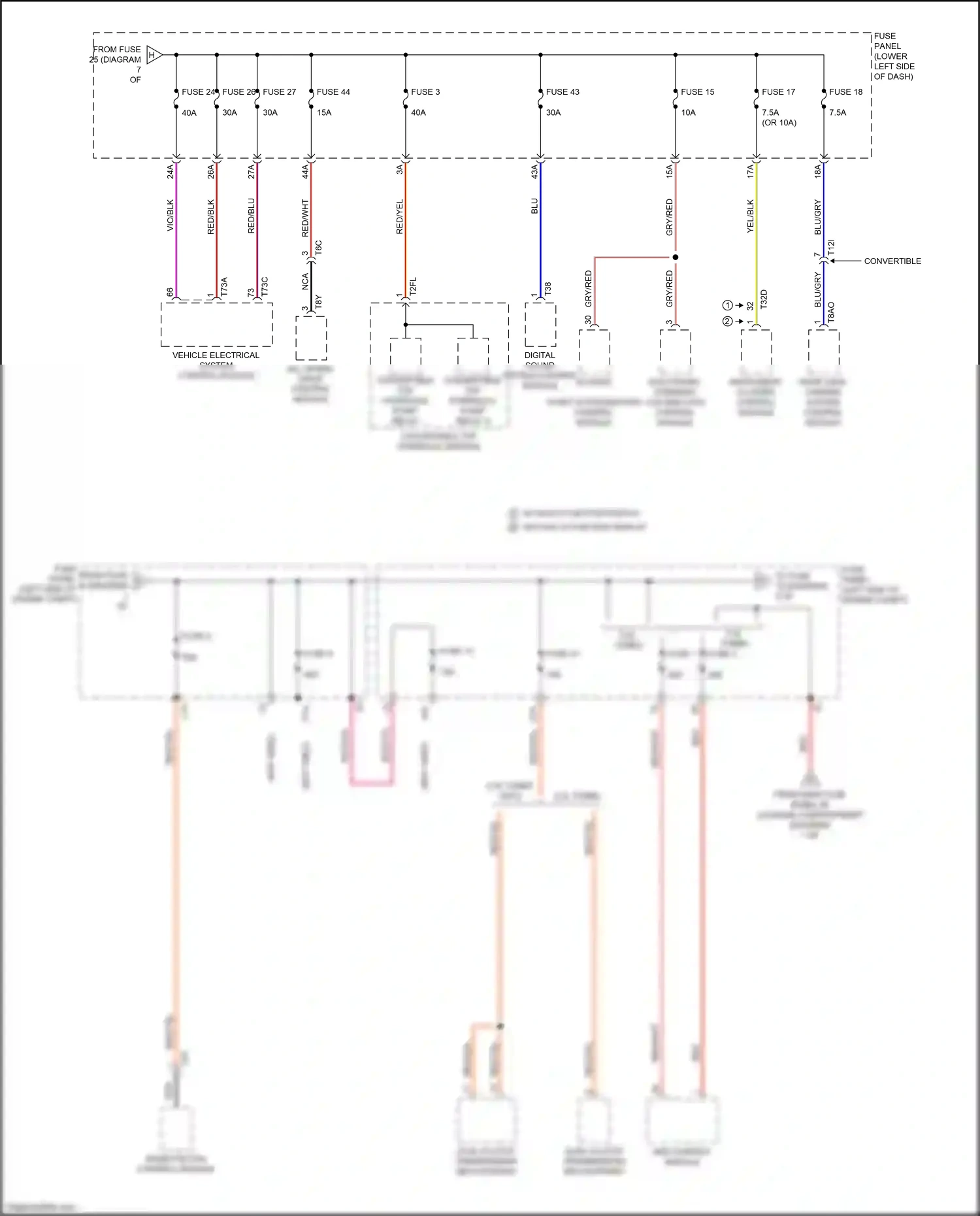 Audi RS3 8V facelift (2017-2021) vehicle electrical system control module wiring diagram  (15 of 39)