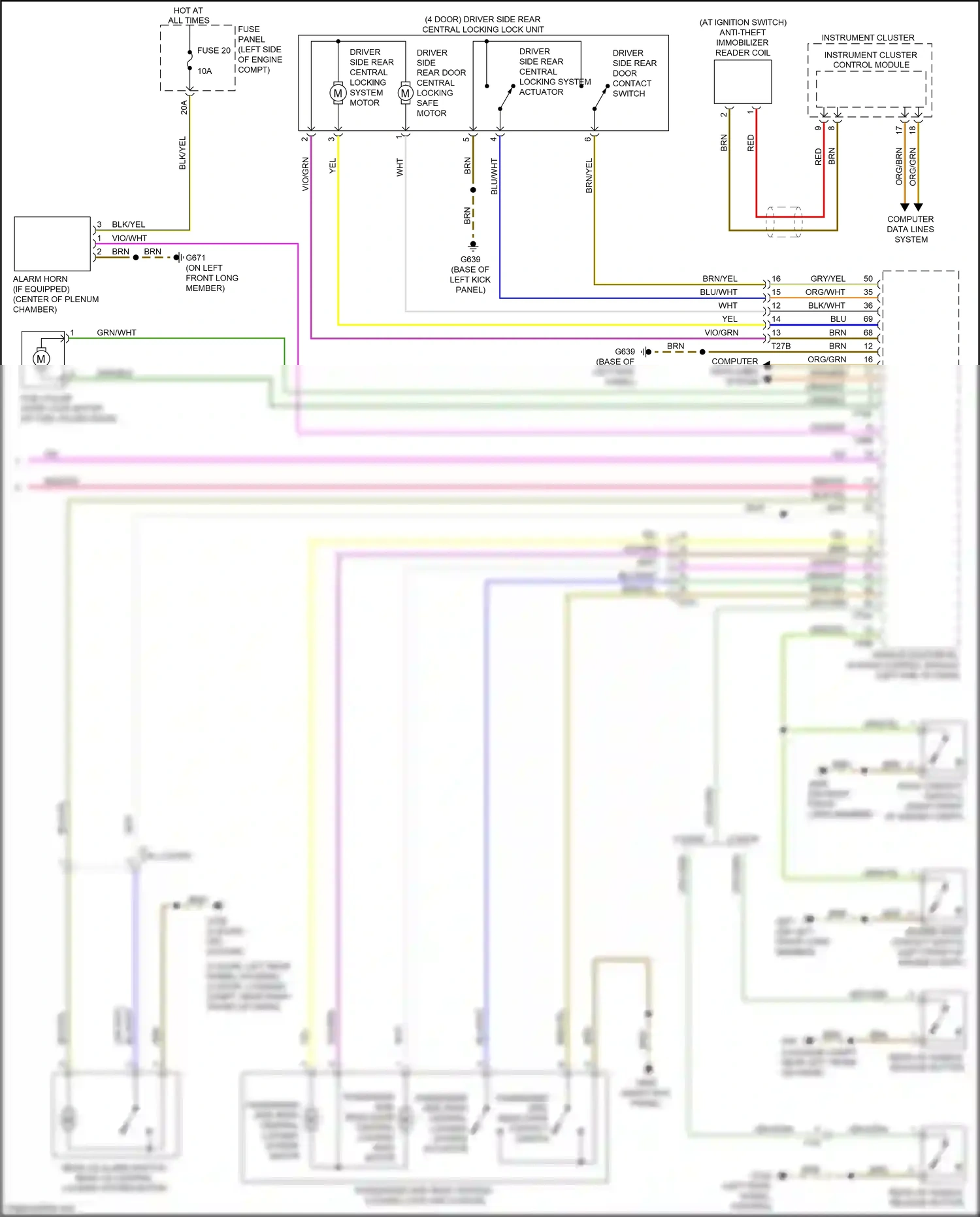 Audi RS3 8V facelift (2017-2021) vehicle electrical system control module wiring diagram  (13 of 39)
