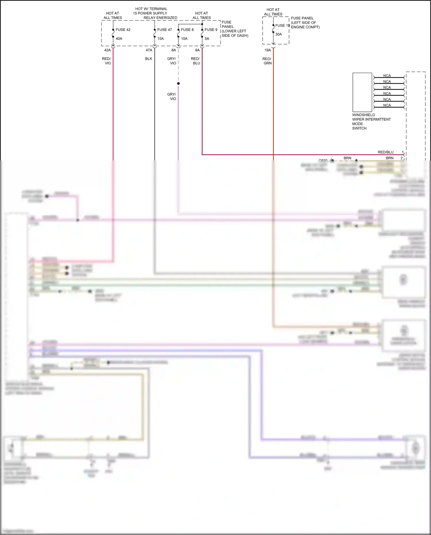 Audi RS3 8V facelift (2017-2021) windshield washer fluid level sensor wiring diagram  (5 of 5)