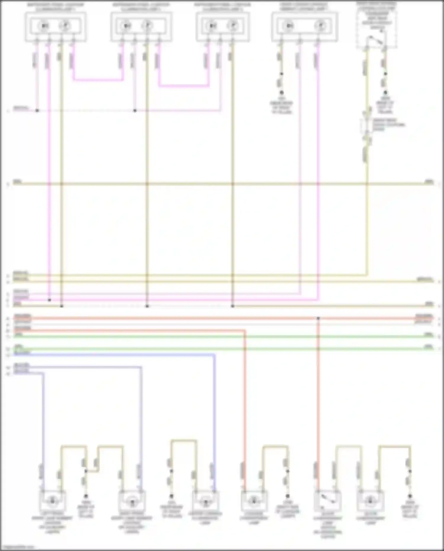 RS3 Audi 8Y (2021-2024): Courtesy lamps circuit (2 of 4)