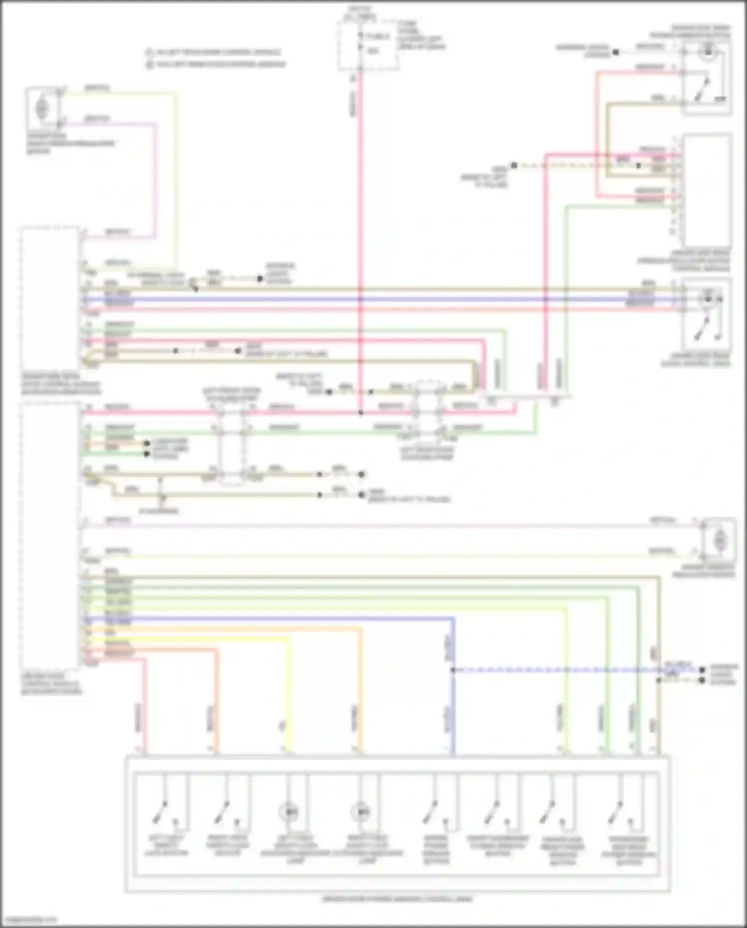 RS3 Audi 8Y (2021-2024): Power windows circuit (1 of 2)