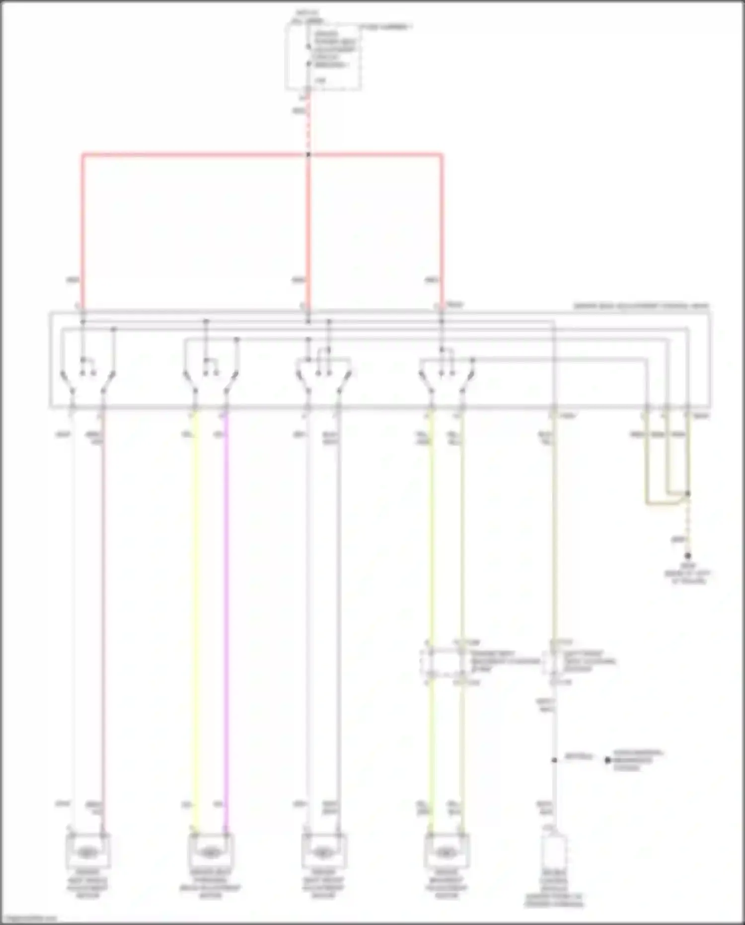 Wiring diagram driver seat angle adjustment motor for Audi RS3 8Y (2021-2024) (1 of 2)