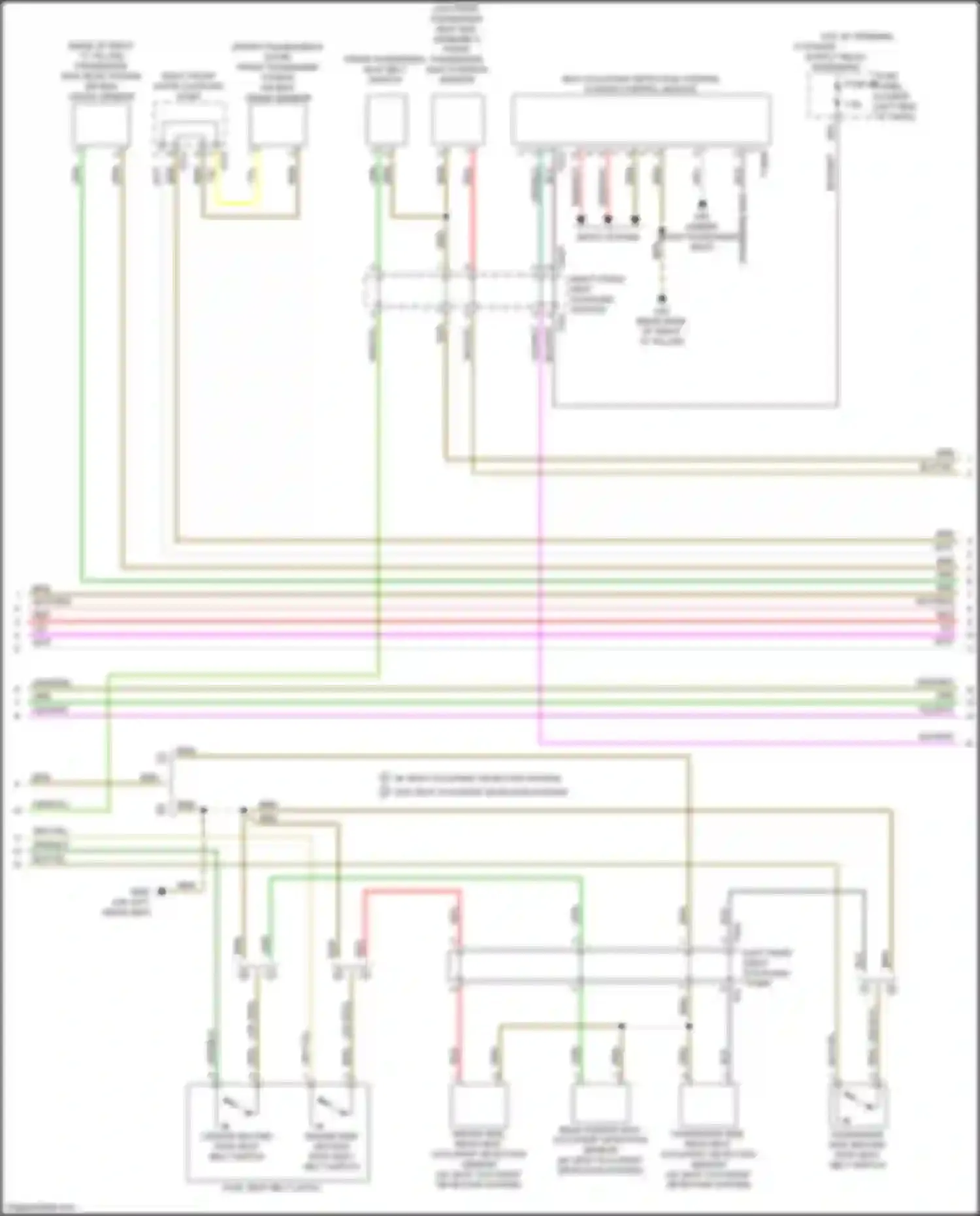 Wiring diagram dual seat belt latch for Audi RS3 8Y (2021-2024) (2 of 2)