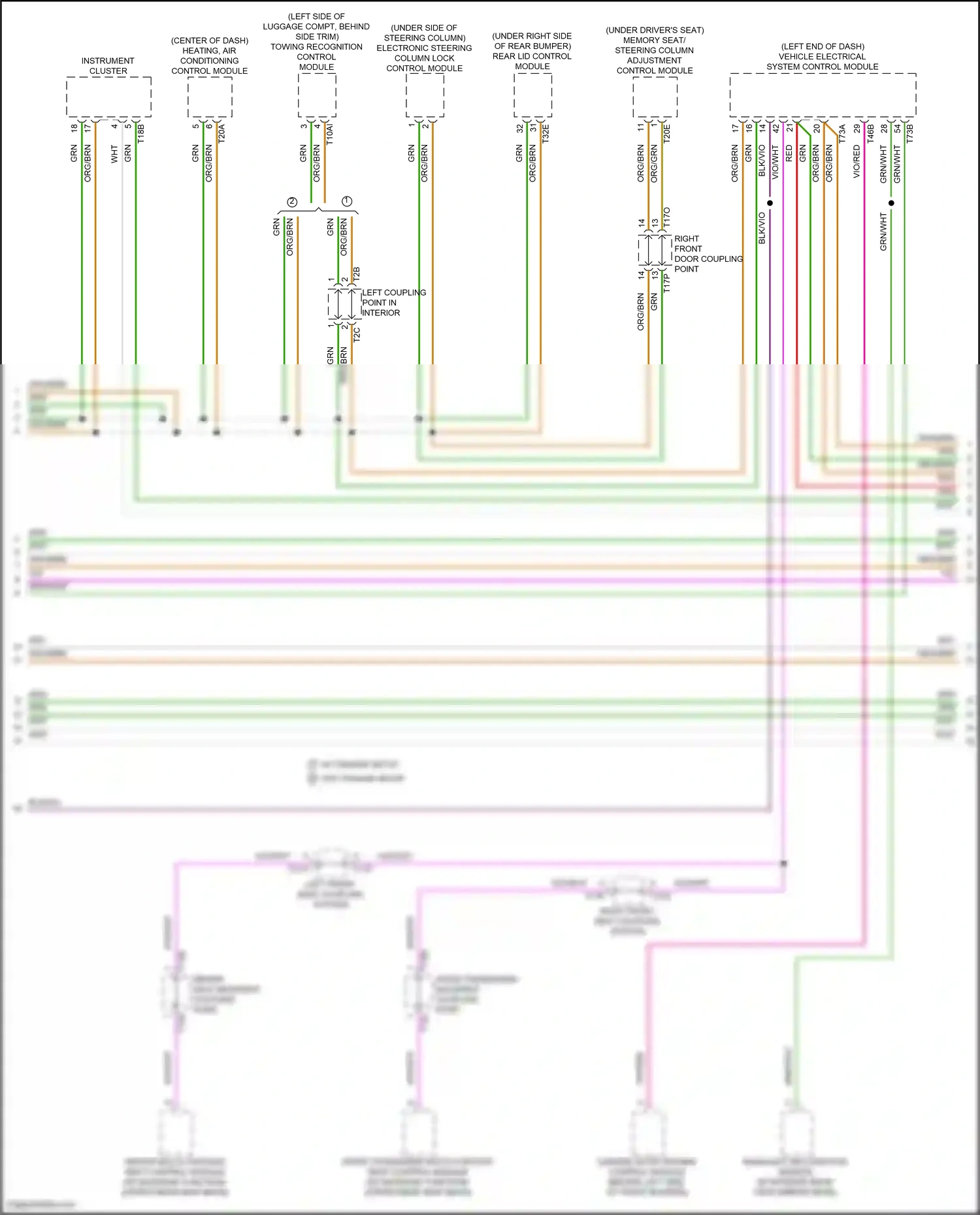 Audi RS3 8Y (2021-2024) electronic steering column lock control module wiring diagram  (2 of 5)