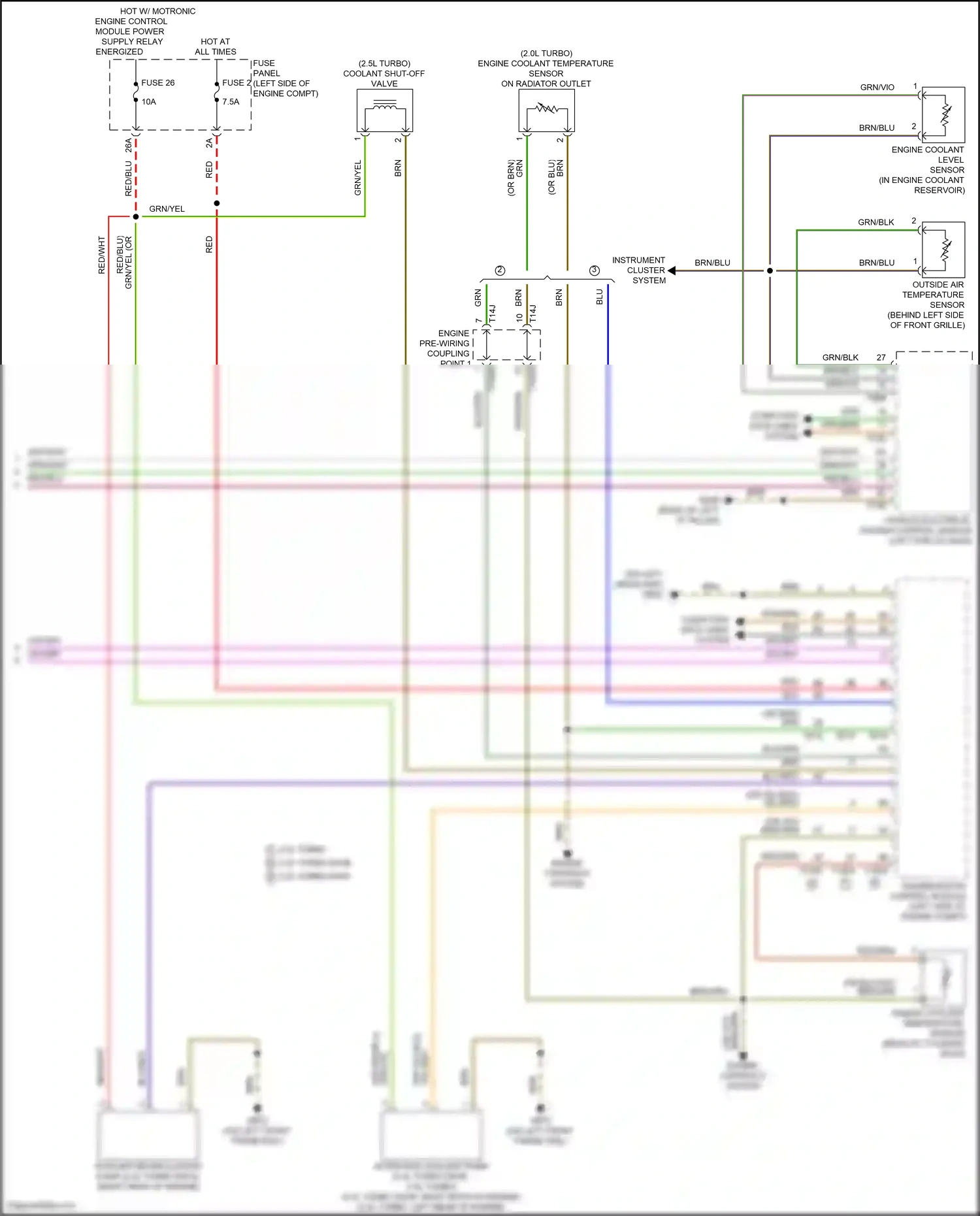 Audi RS3 8Y (2021-2024) engine coolant temperature sensor wiring diagram  (1 of 5)