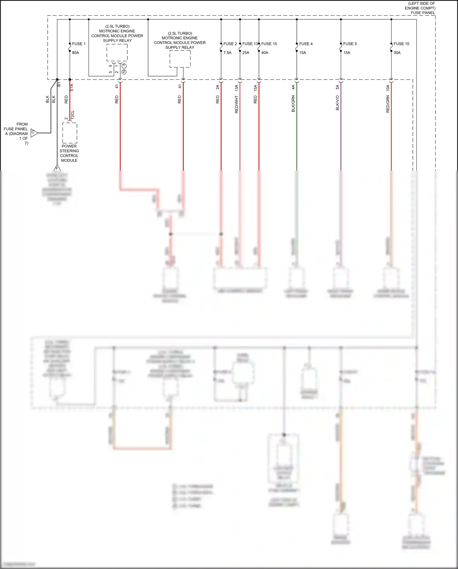 Audi RS3 8Y (2021-2024) engine/ motor control module wiring diagram  (1 of 1)