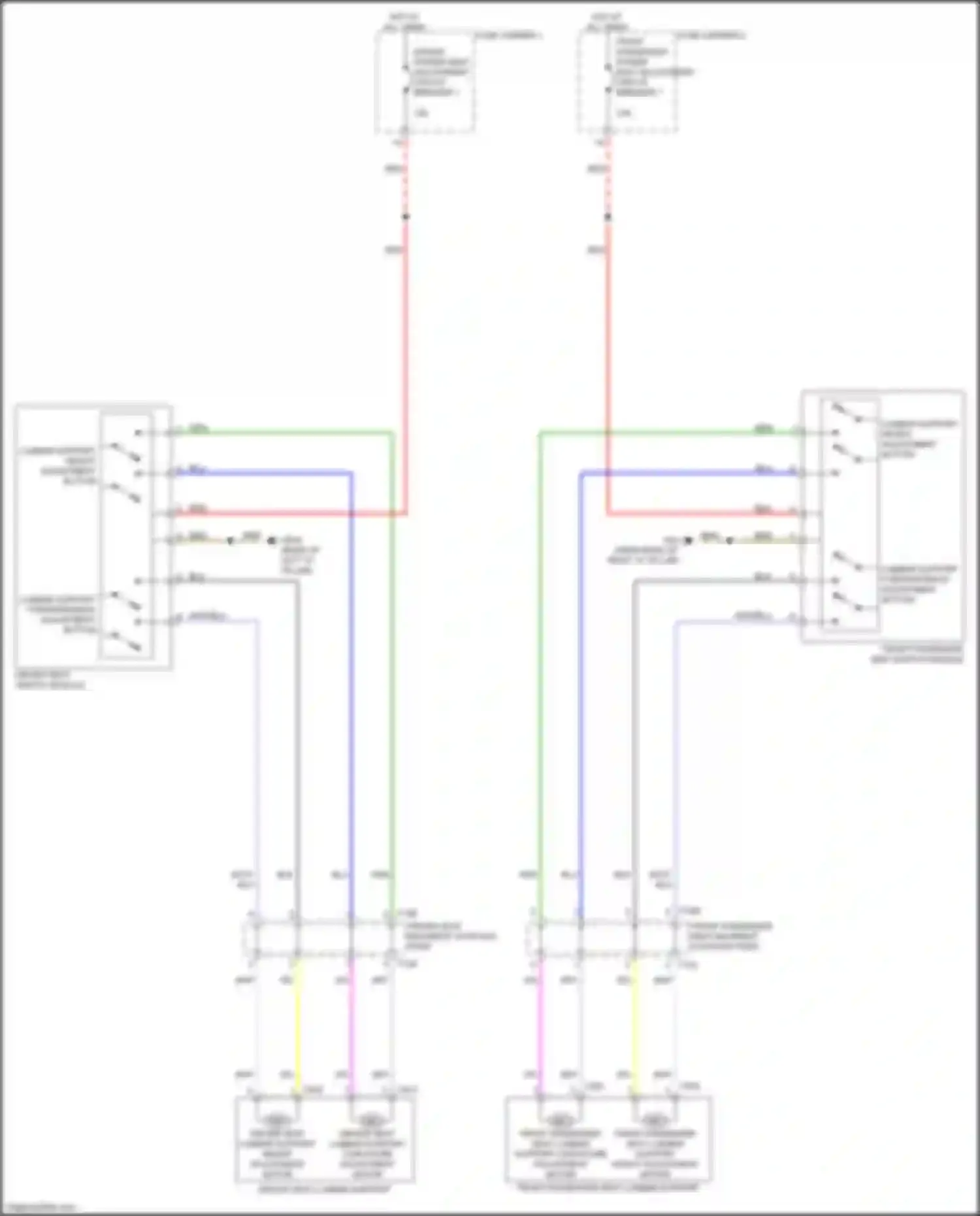 Wiring diagram front passenger seat lumbar support curvature adjustment motor for Audi RS3 8Y (2021-2024) (1 of 1)