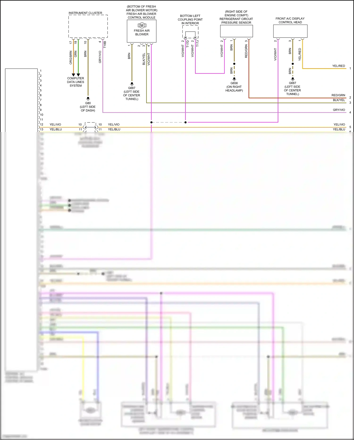Audi RS3 8Y (2021-2024) heating, a/c control module wiring diagram  (2 of 3)