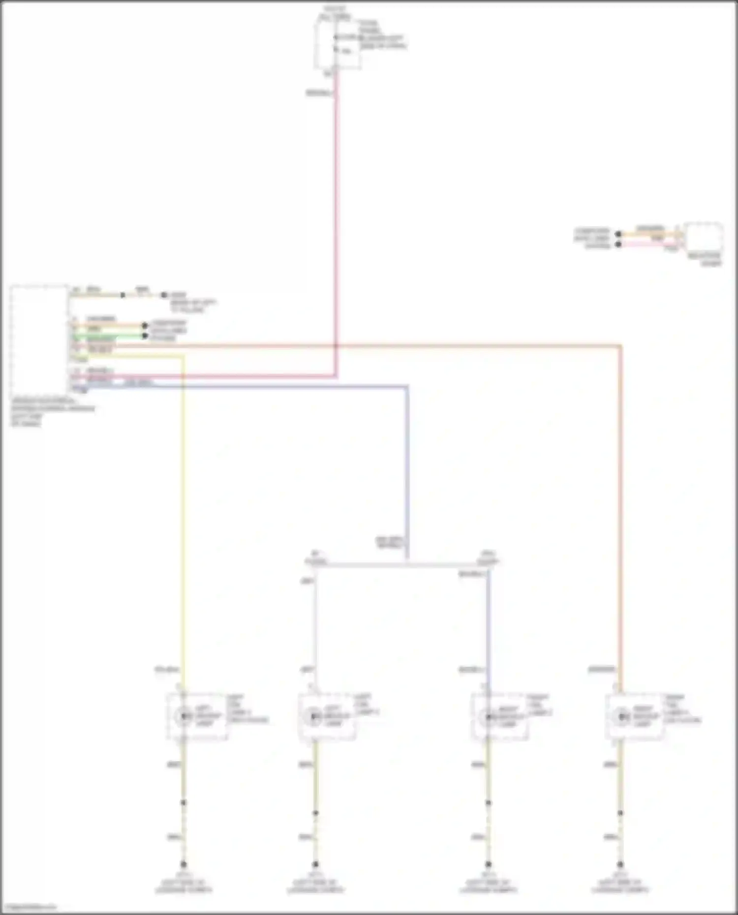 Wiring diagram left backup lamp for Audi RS3 8Y (2021-2024) (1 of 2)