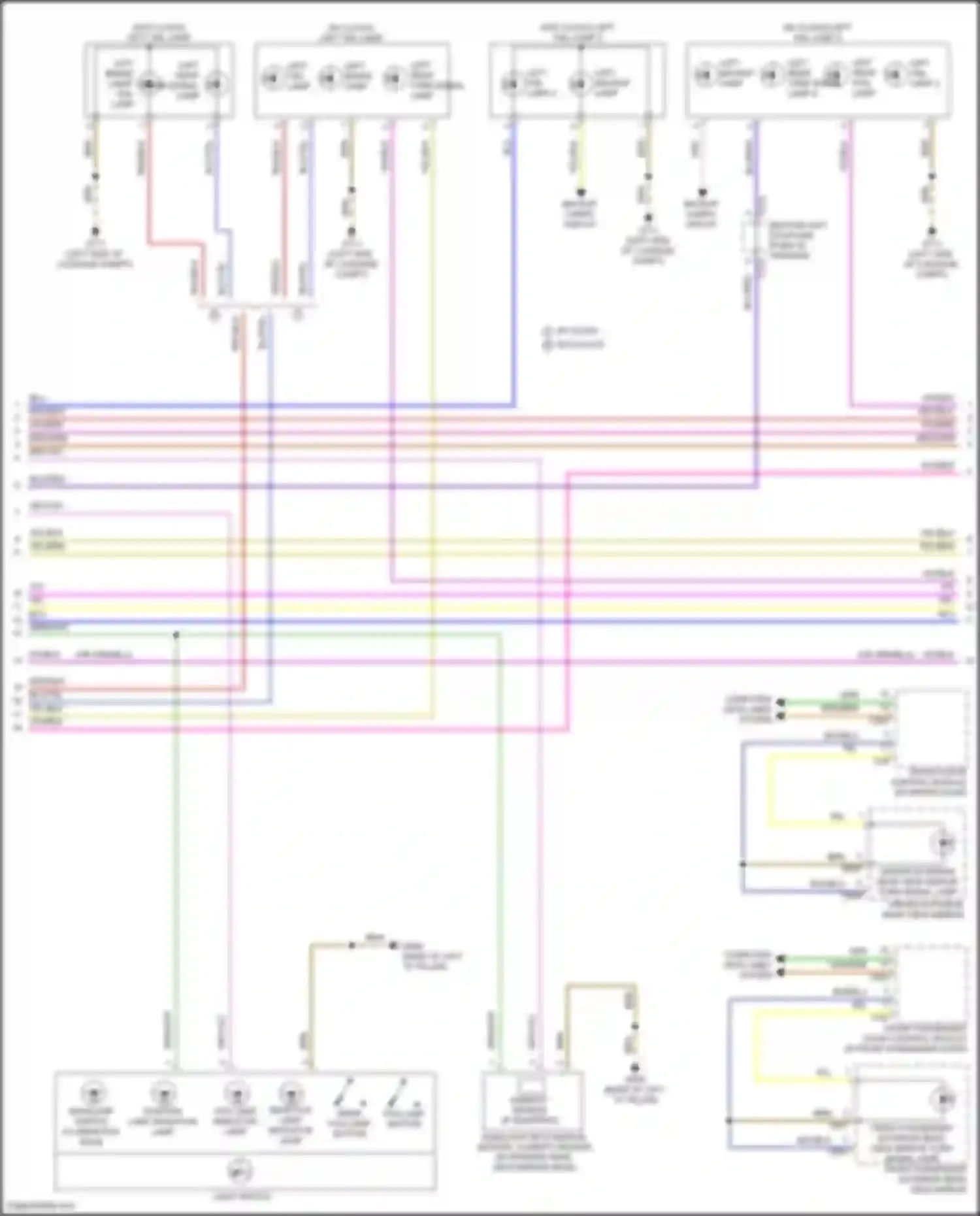 Wiring diagram left backup lamp for Audi RS3 8Y (2021-2024) (2 of 2)