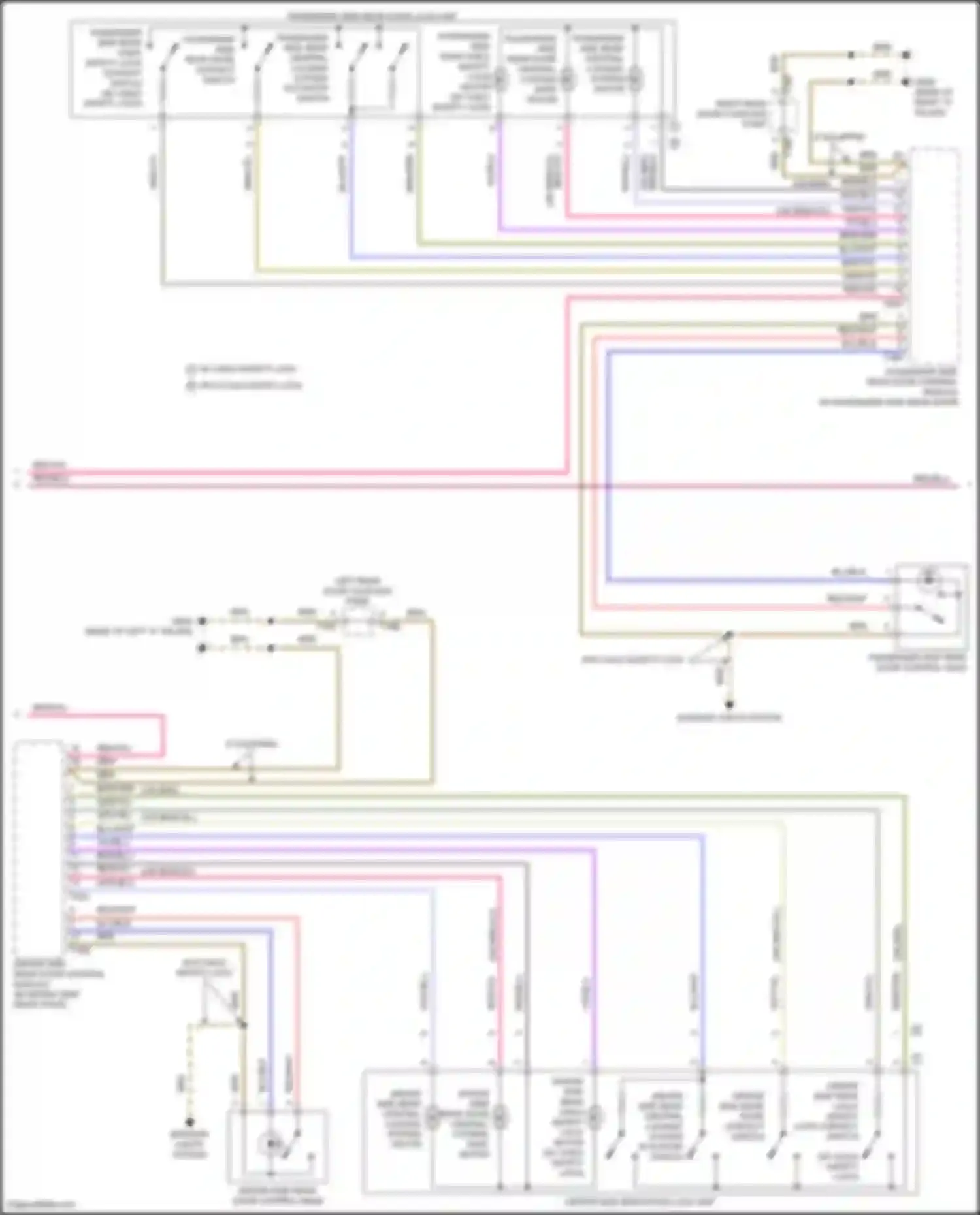 Wiring diagram passenger side rear central locking system motor for Audi RS3 8Y (2021-2024) (1 of 4)