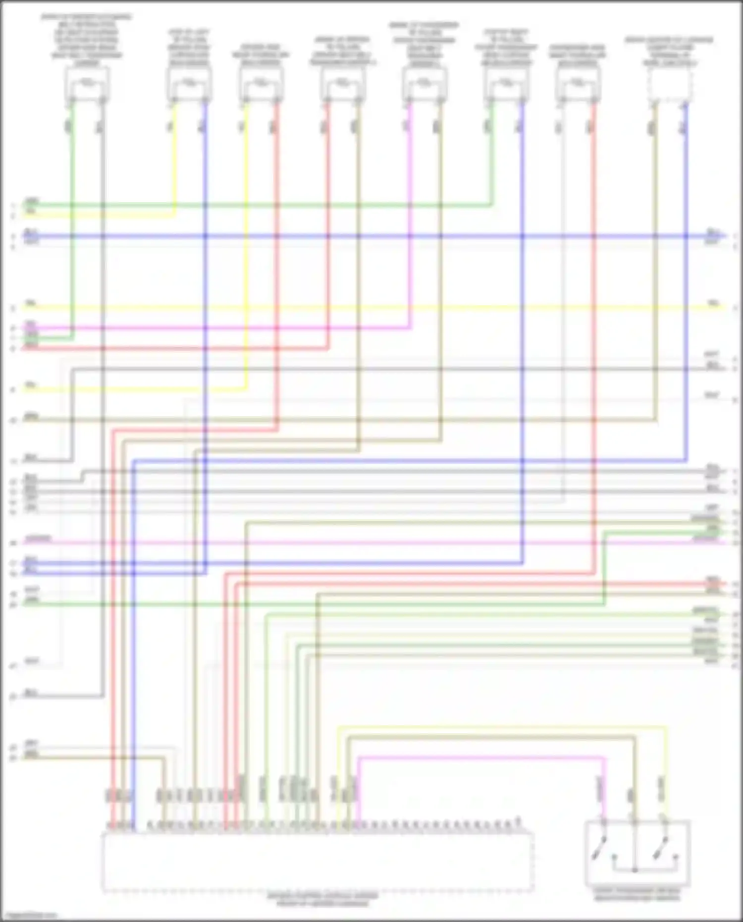 Wiring diagram passenger side rear thorax air bag igniter for Audi RS3 8Y (2021-2024) (1 of 1)