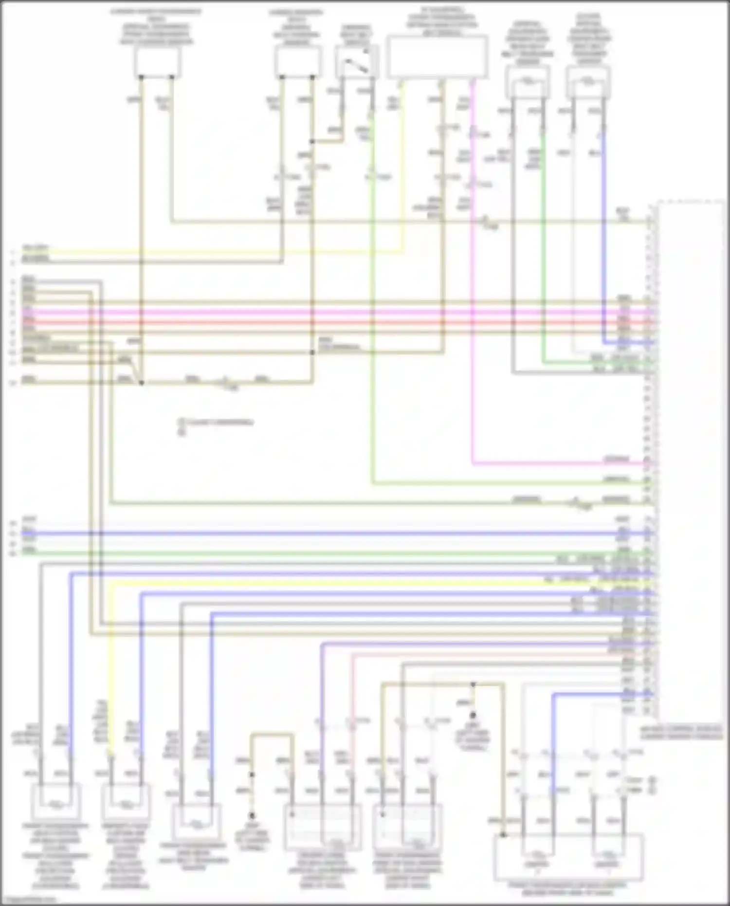 RS5 Audi 8T facelift (2012-2016): Supplemental restraints circuit (3 of 3)