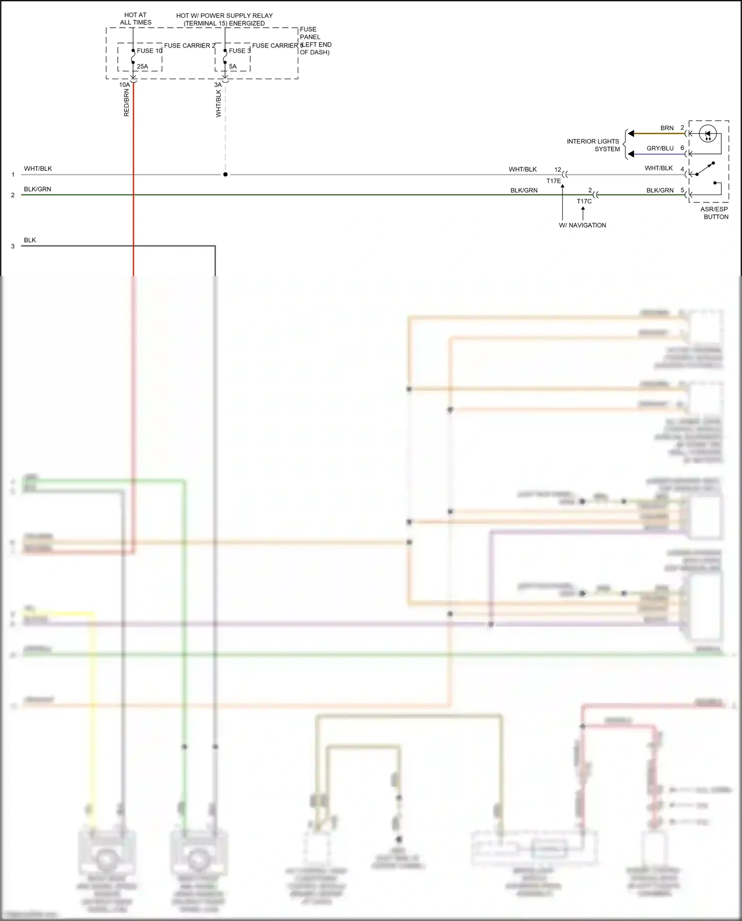Wiring diagram a/c control head climatronic control module for Audi RS5 8T facelift (2012-2016) (1 of 2)