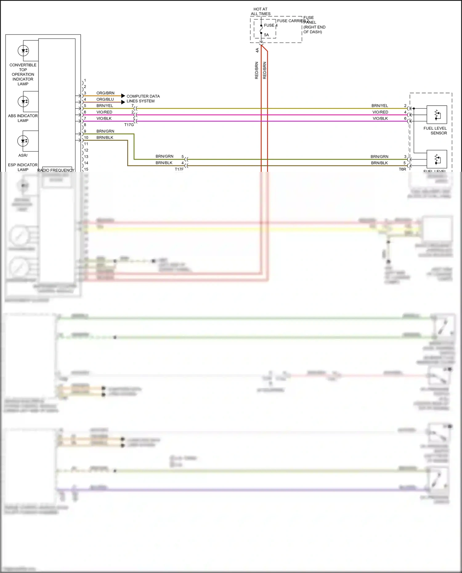 Wiring diagram blu/red for Audi RS5 8T facelift (2012-2016) (15 of 33)