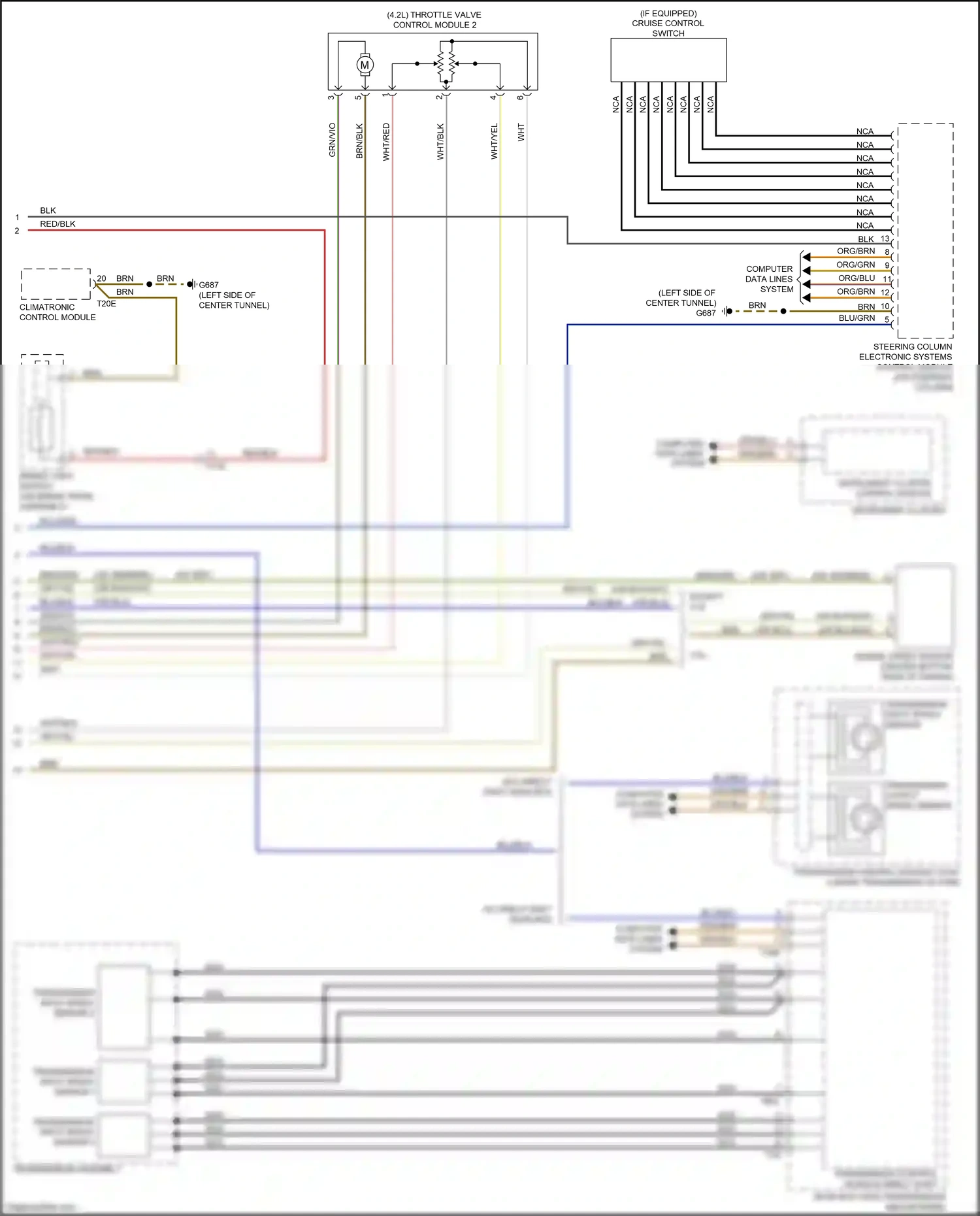 Wiring diagram brake light switch for Audi RS5 8T facelift (2012-2016) (2 of 4)