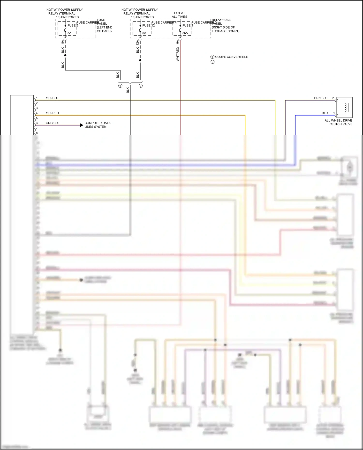 Wiring diagram brn/blk for Audi RS5 8T facelift (2012-2016) (1 of 39)