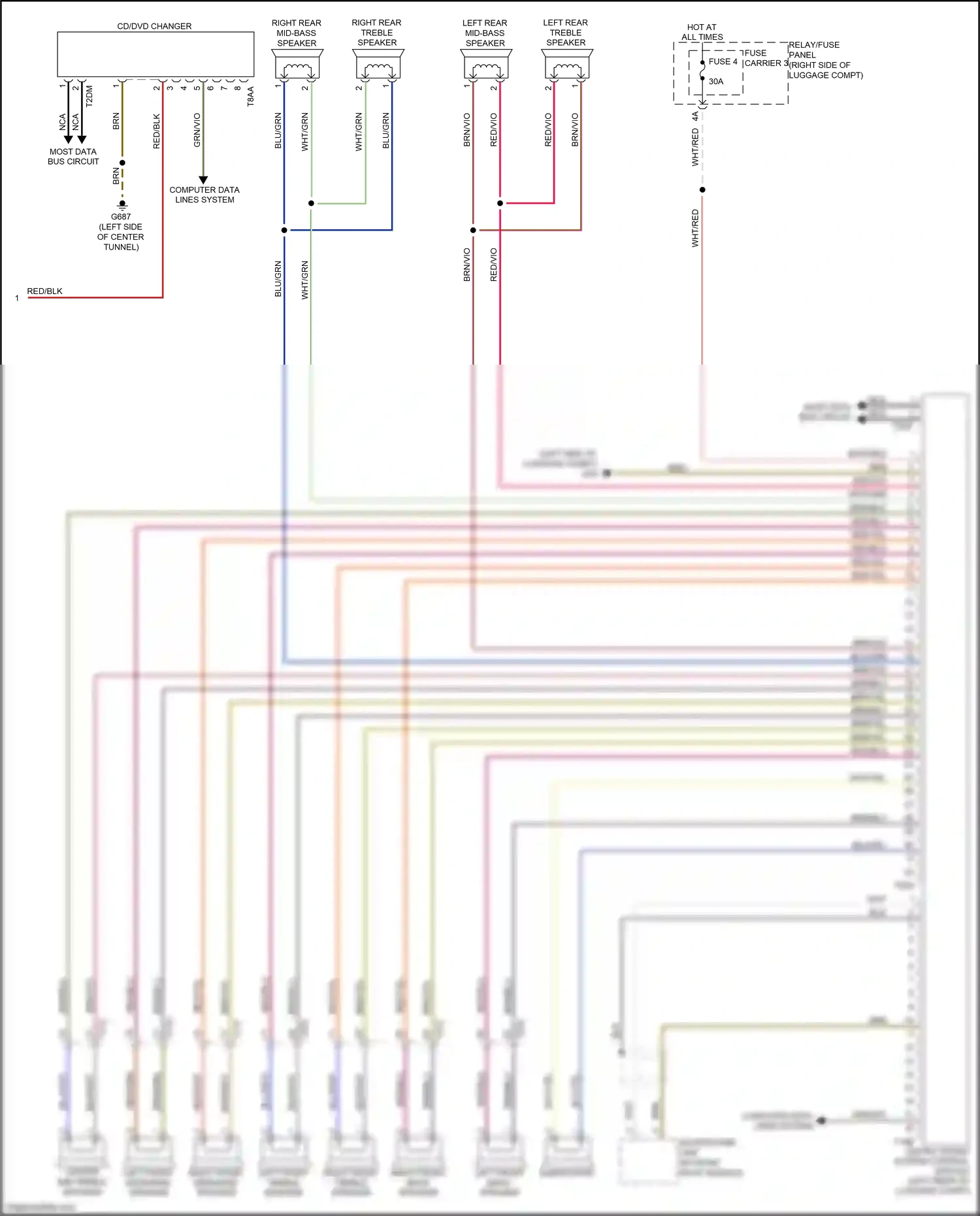 Wiring diagram cd/dvd changer for Audi RS5 8T facelift (2012-2016) (1 of 7)