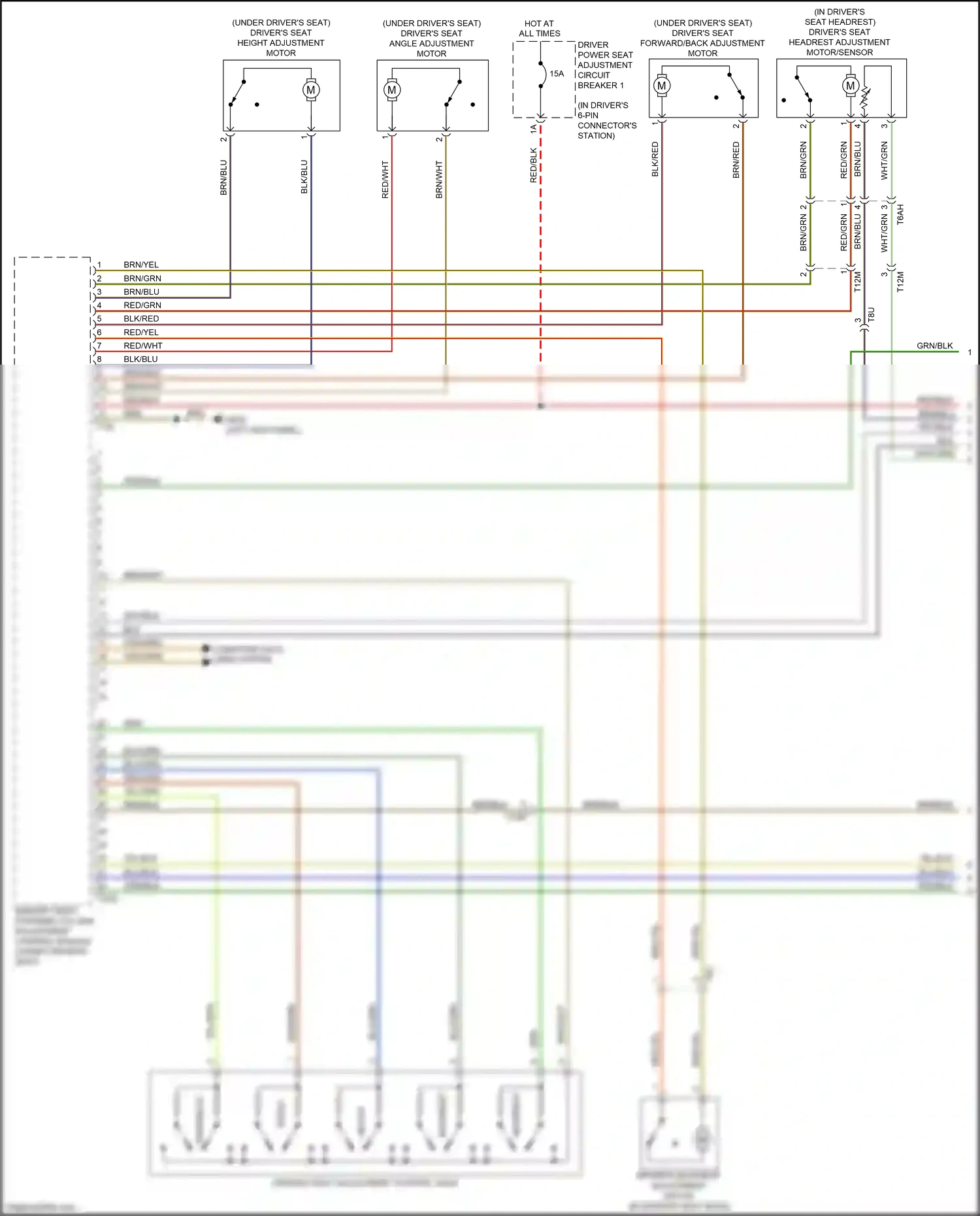 Audi RS5 8T facelift (2012-2016) fore/back wiring diagram  (1 of 2)