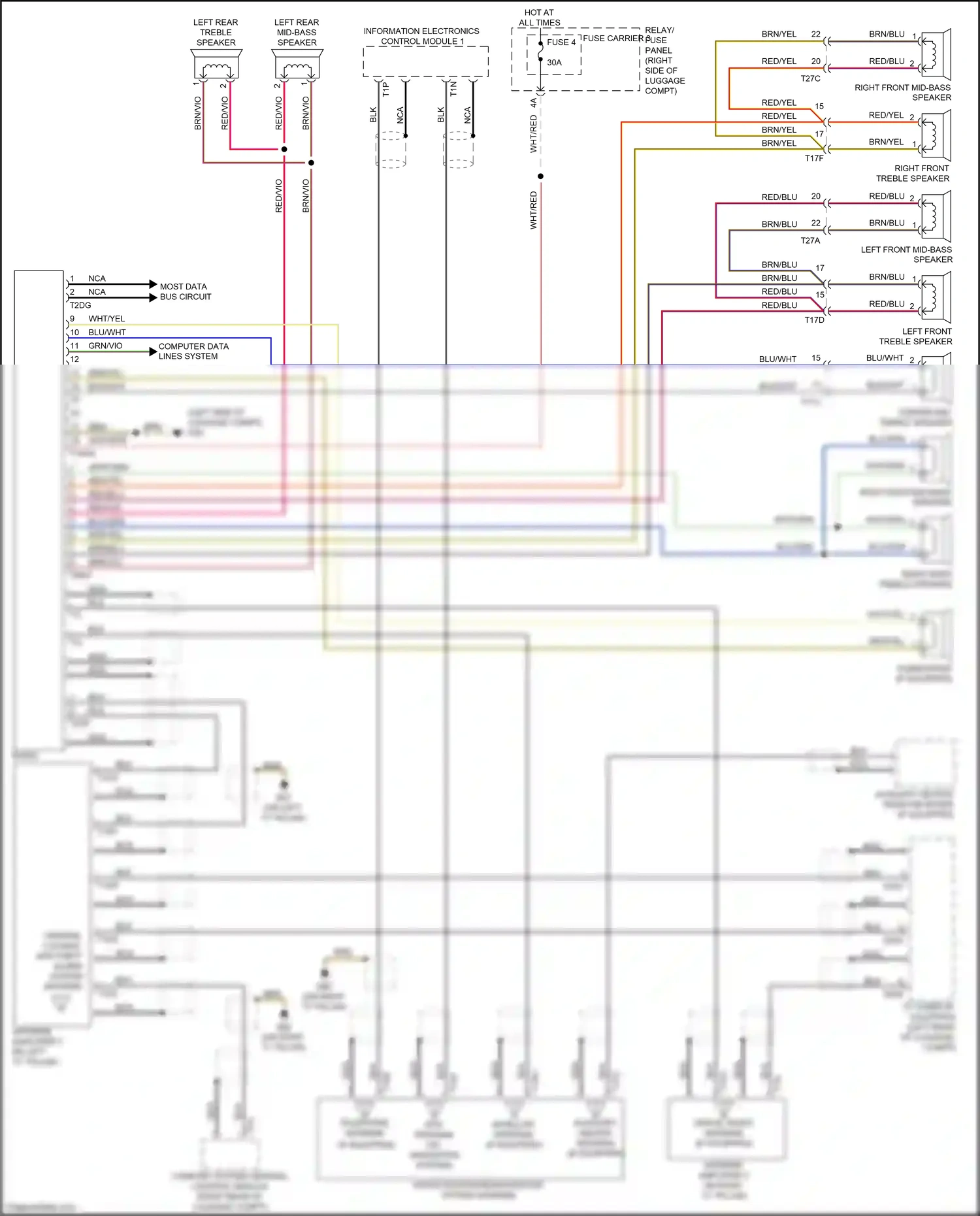 Wiring diagram fuse 4 for Audi RS5 8T facelift (2012-2016) (26 of 33)