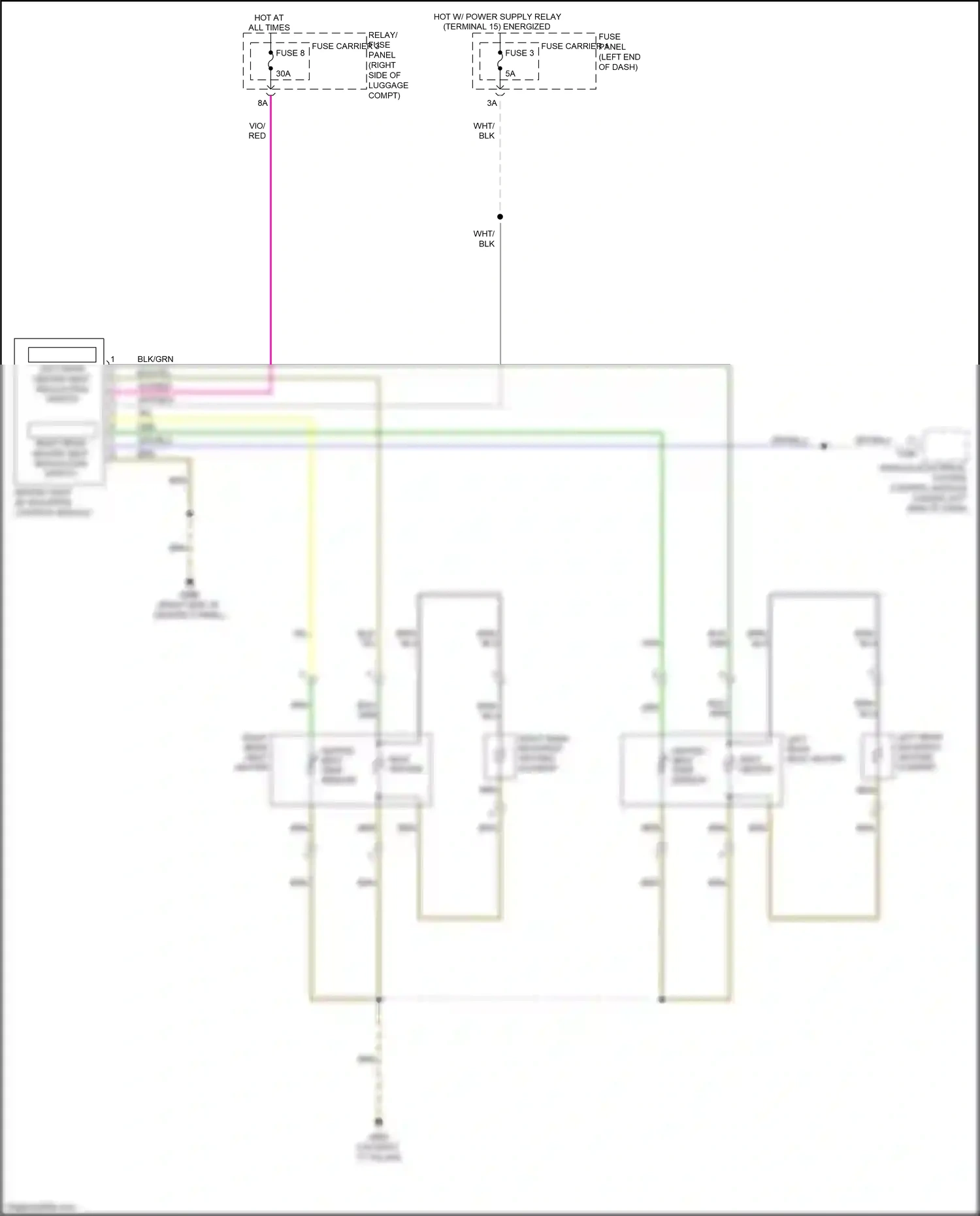 Wiring diagram fuse 8 for Audi RS5 8T facelift (2012-2016) (30 of 34)