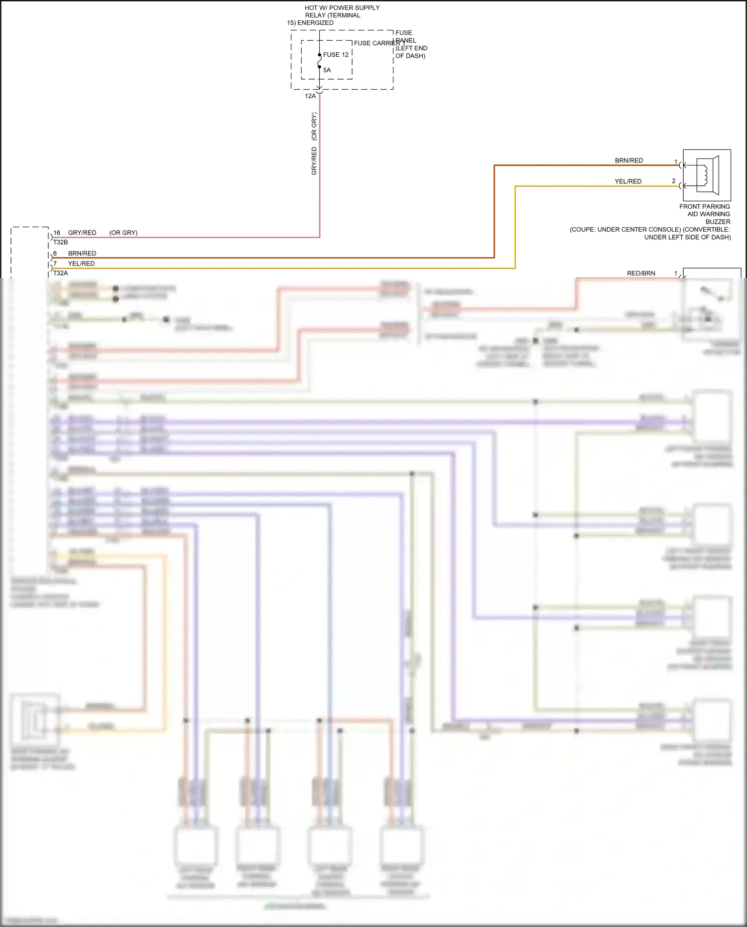 Wiring diagram fuse panel c for Audi RS5 8T facelift (2012-2016) (18 of 34)