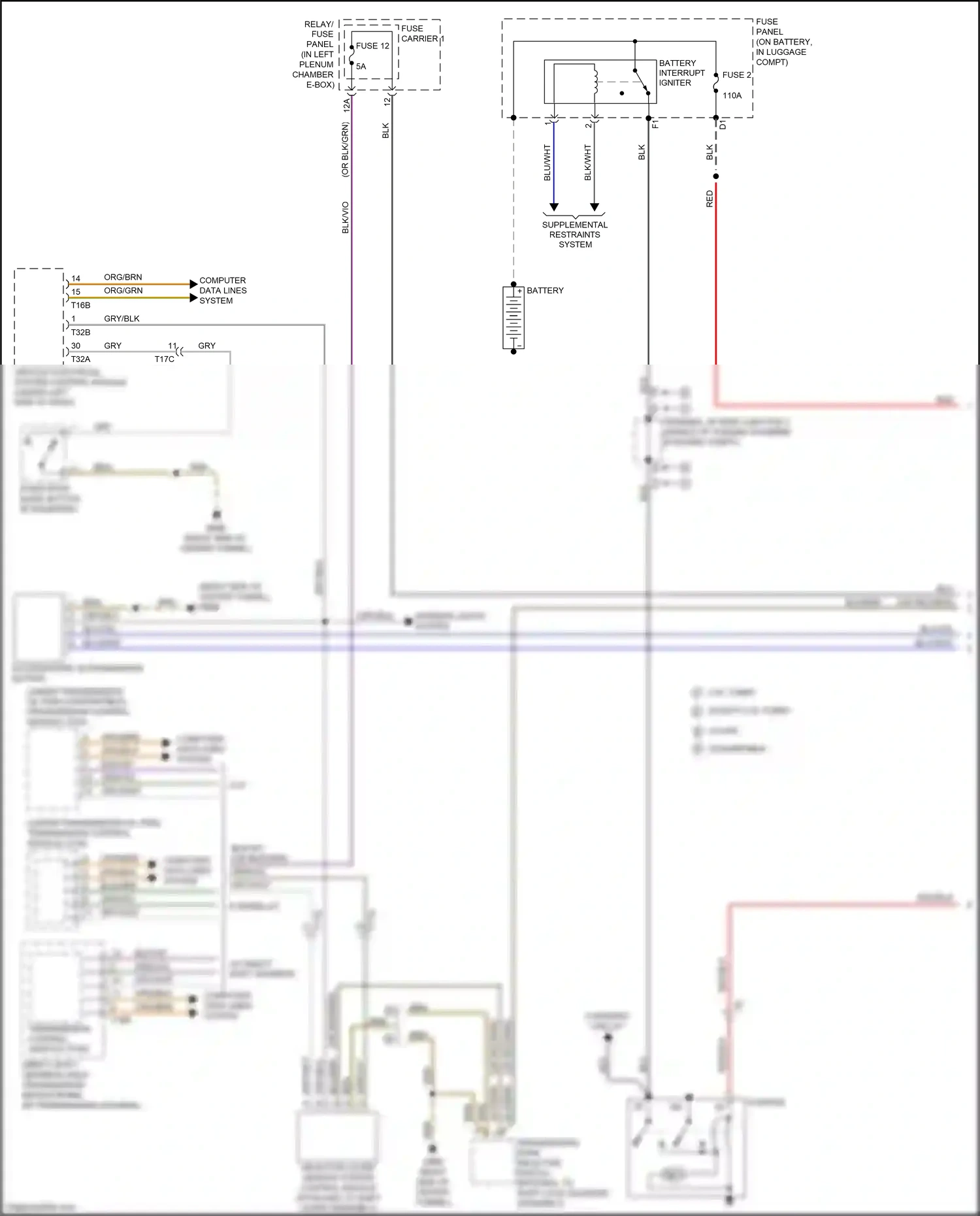 Audi RS5 8T facelift (2012-2016) (in left plenum chamber e-box) wiring diagram  (9 of 12)