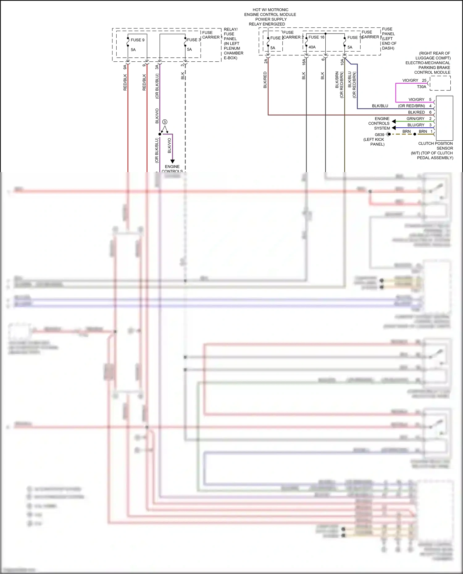 Audi RS5 8T facelift (2012-2016) (in left plenum chamber e-box) wiring diagram  (10 of 12)