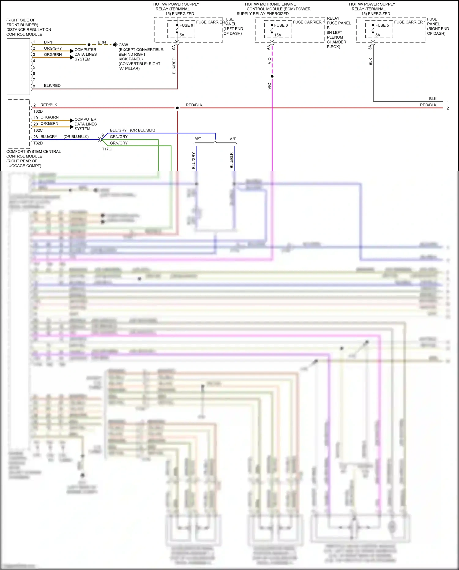 Audi RS5 8T facelift (2012-2016) (in left plenum chamber e-box) wiring diagram  (5 of 12)