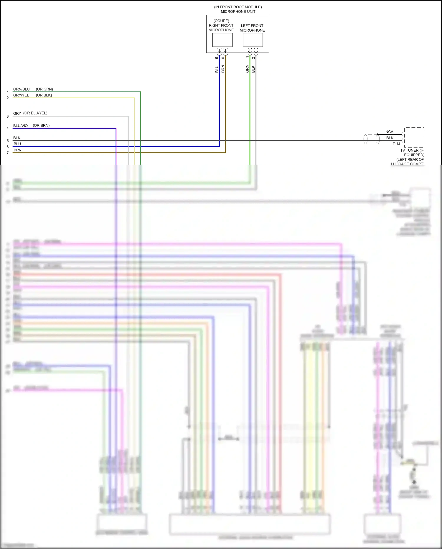 Wiring diagram left front microphone for Audi RS5 8T facelift (2012-2016) (1 of 1)