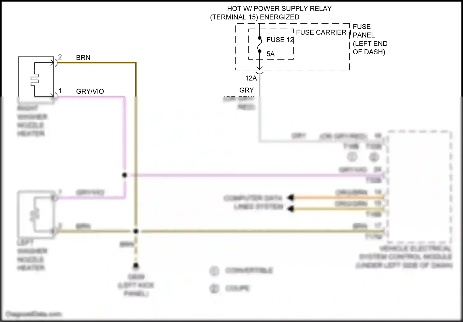 Audi RS5 8T facelift (2012-2016) (left kick panel) wiring diagram  (44 of 45)