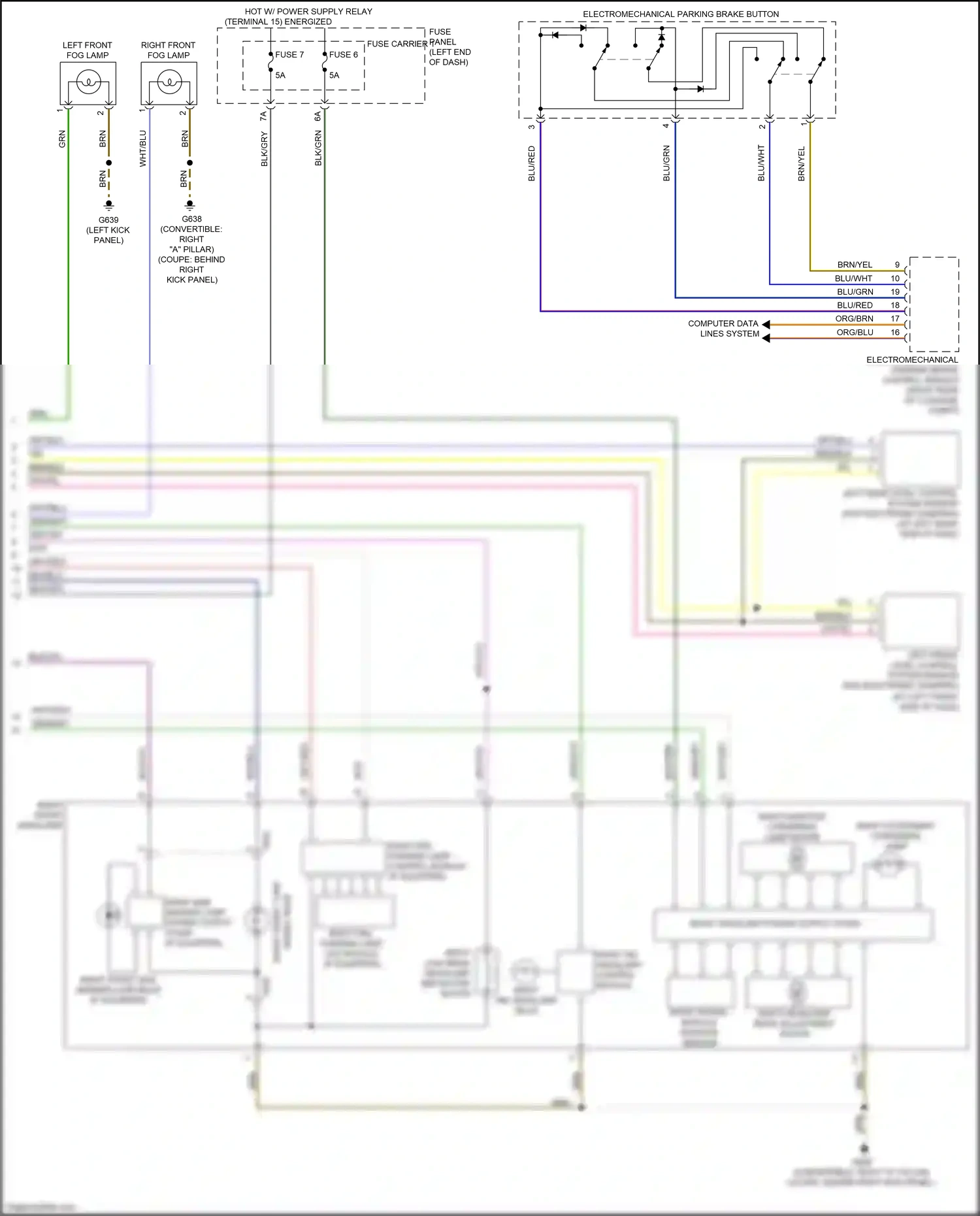 Wiring diagram right front turn for Audi RS5 8T facelift (2012-2016) (2 of 3)